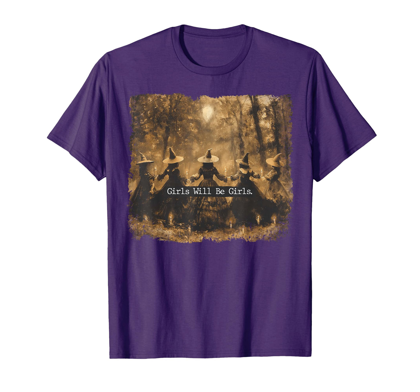 Halloween Spooky Witch Girl Will Be Girls Feminist Women T-Shirt