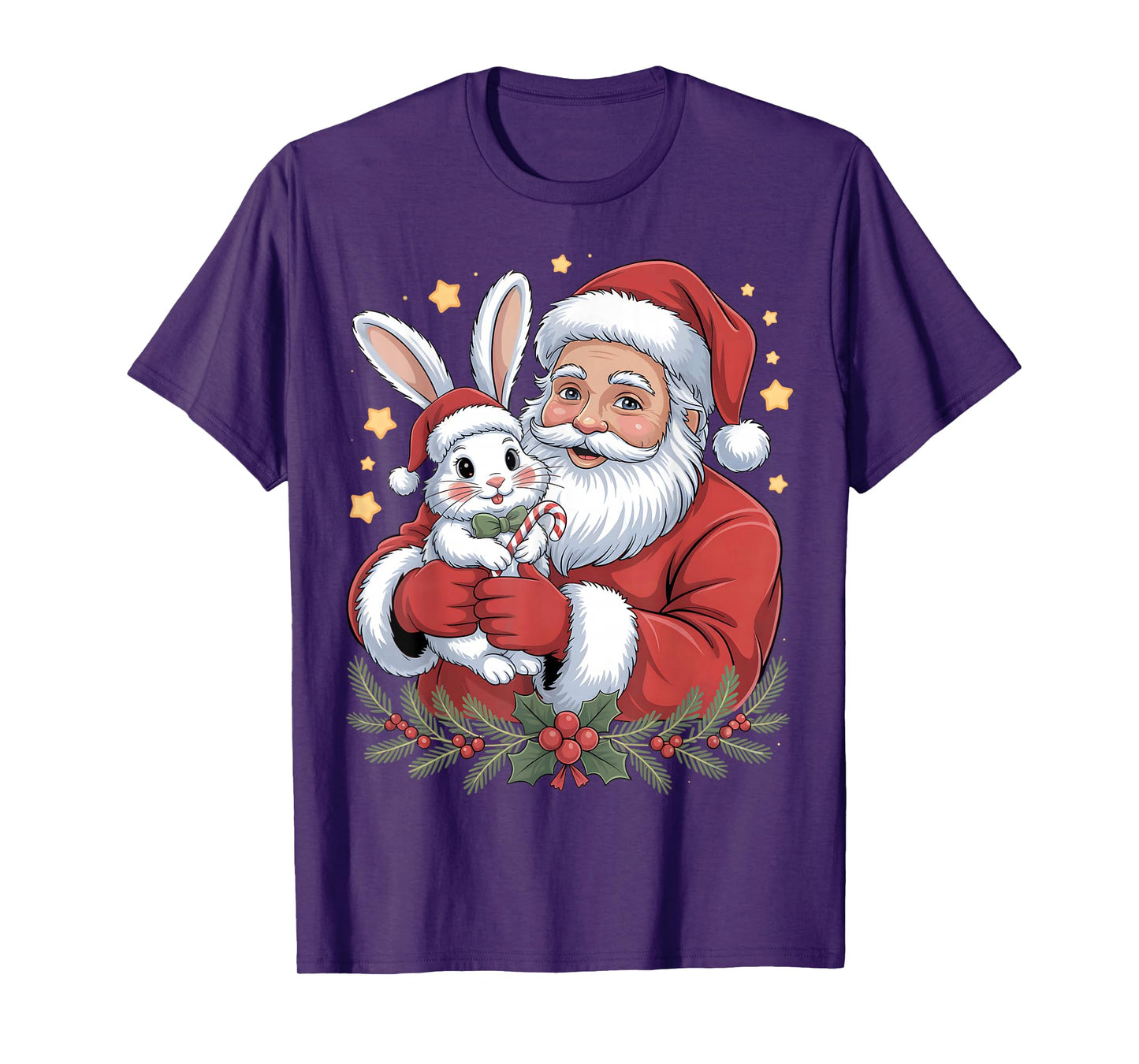 Xmas Rabbit Santa Christmas Holiday Cartoon Xmas Rabbit Gift T-Shirt