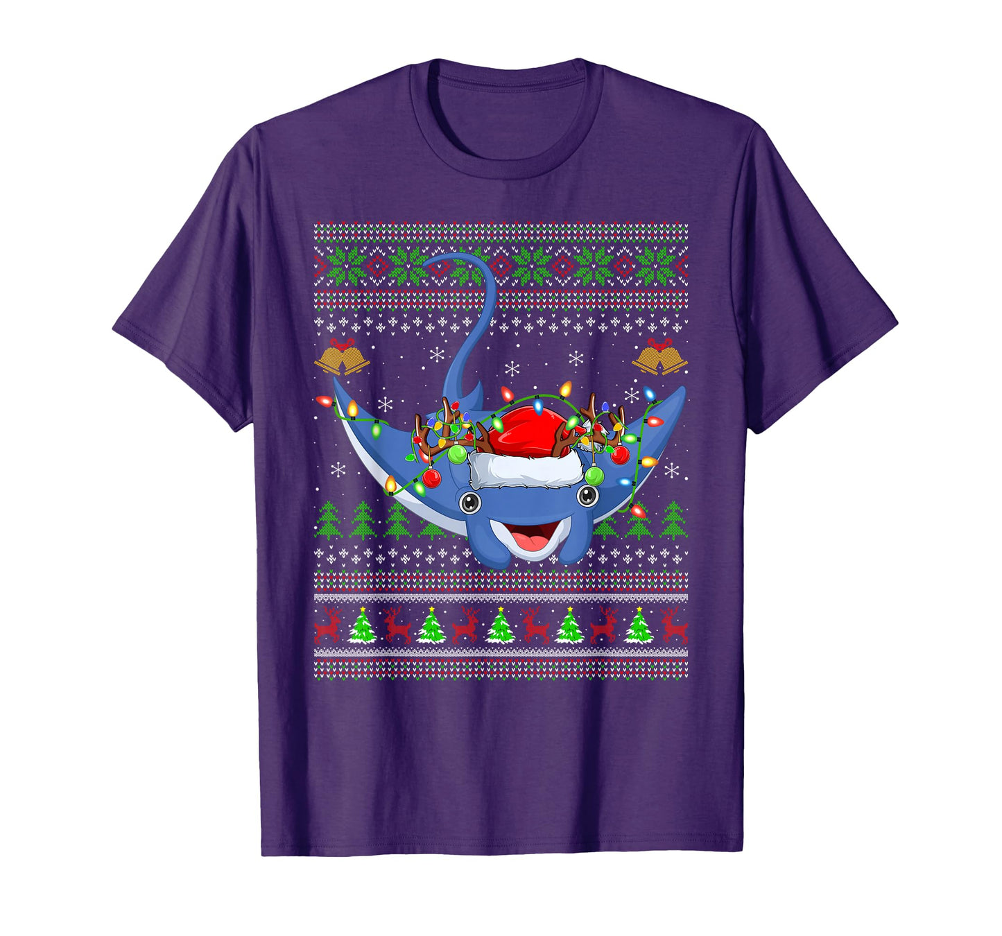 Stingray Fish Ugly Christmas Sweaters Sea Animal Xmas T-Shirt