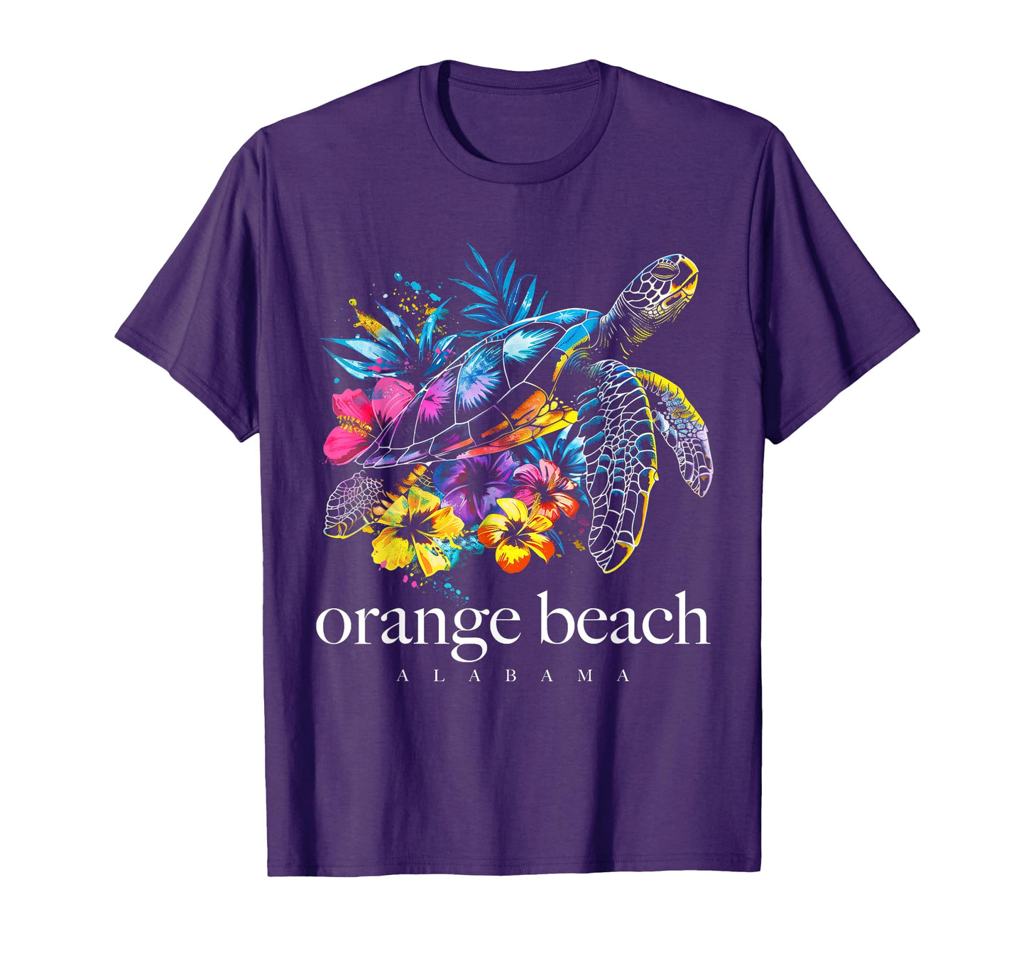 Orange Beach Alabama Florida Sea Turtle Surfer Souvenir Men Women Kids T-Shirt