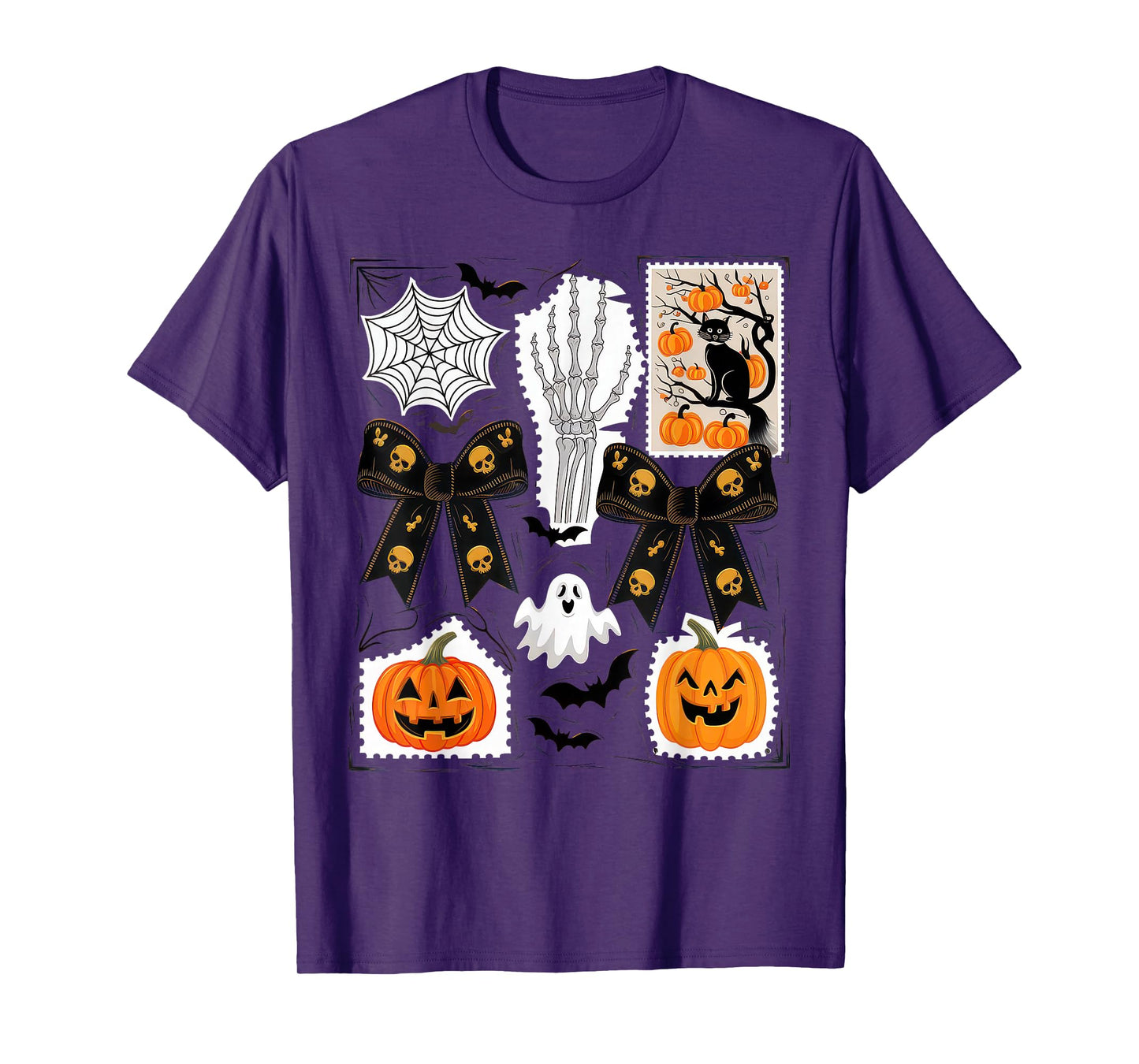 Halloween Tshirt Women Men Skeleton Witch Monster Party T-Shirt