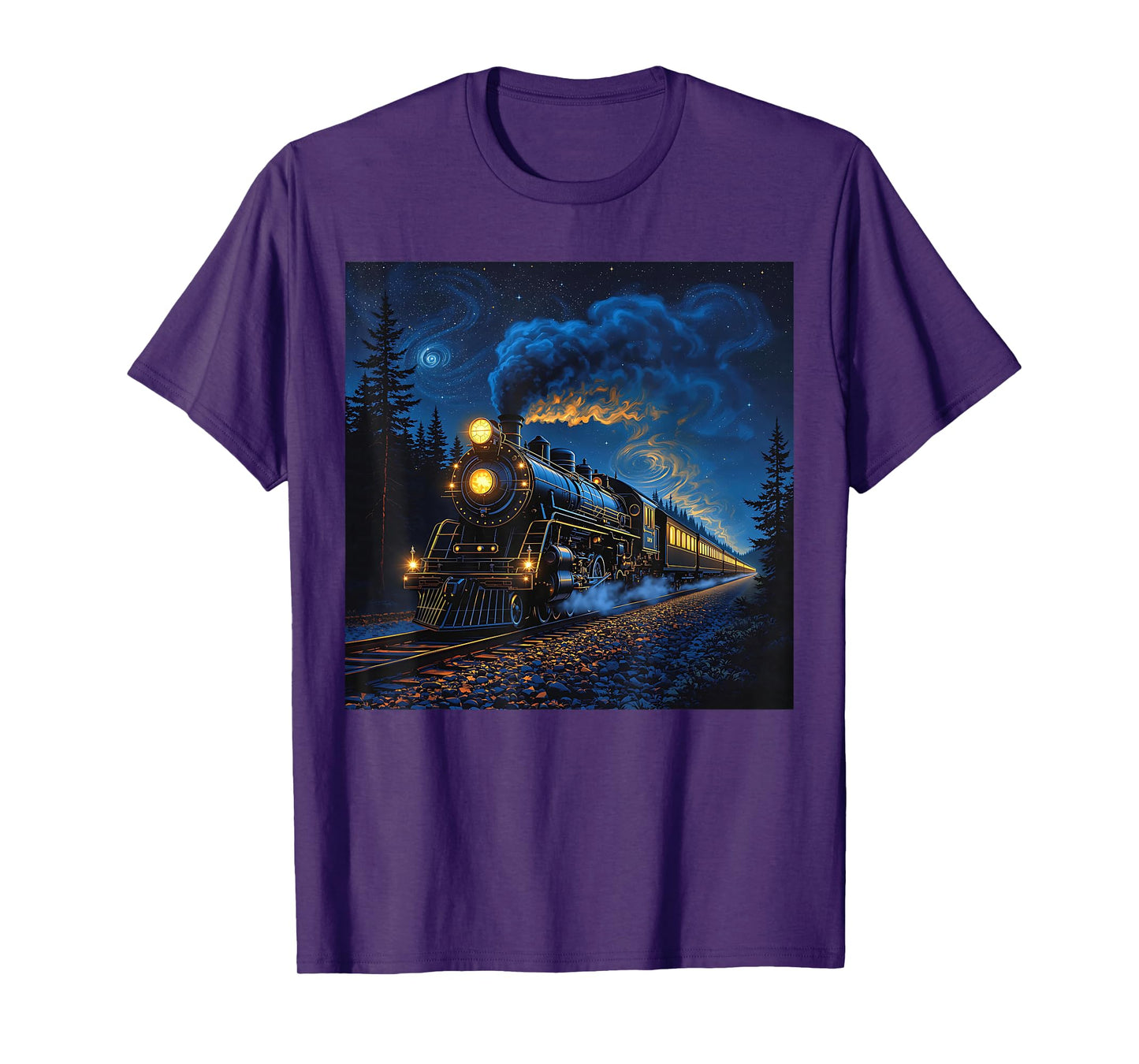 Steam Engine Train Graphic for Men Boys T-Shirt