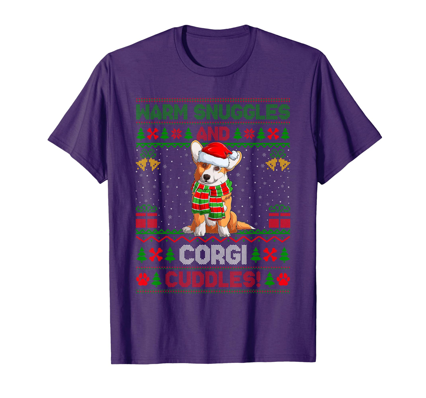 Corgi Dog Ugly Christmas Sweaters Funny Pet Dog Lover Xmas T-Shirt
