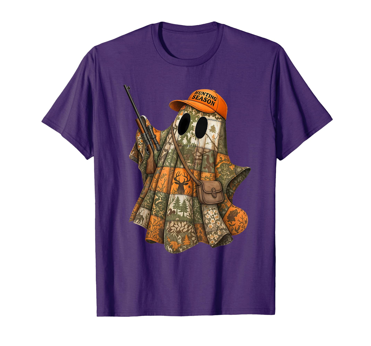 Candy Hunter Halloween Camo Ghost Outdoor Hunting Season T-Shirt