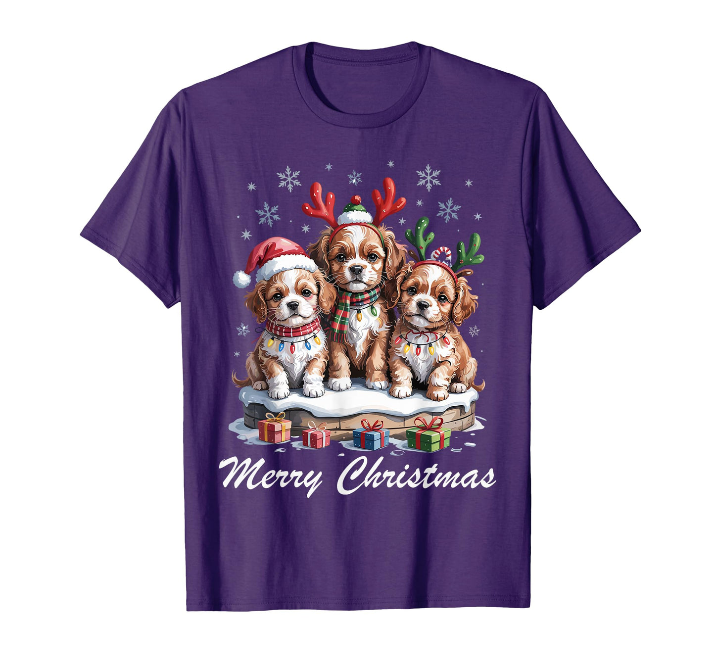 Cavapoo Merry Christmas Funny Dog Lovers Holiday Pajama T-Shirt