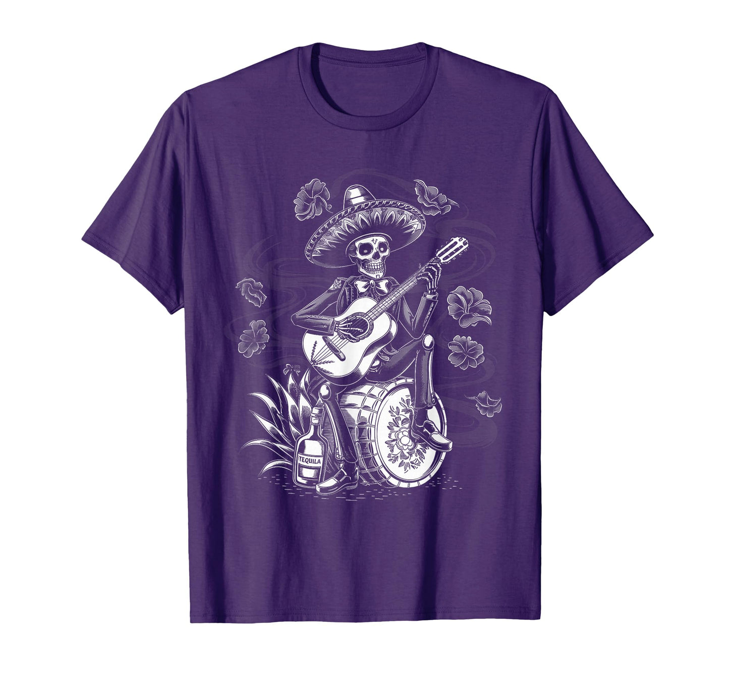 Mexico Vintage Skeleton Tequila Dia De Los Muertos Mexican T-Shirt