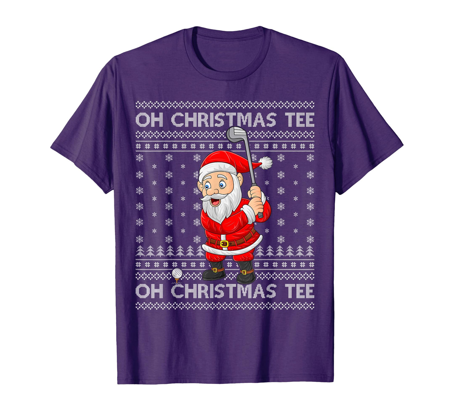 Golf Oh Christmas Tee Santa Playing Golf Golfer Ugly Xmas T-Shirt