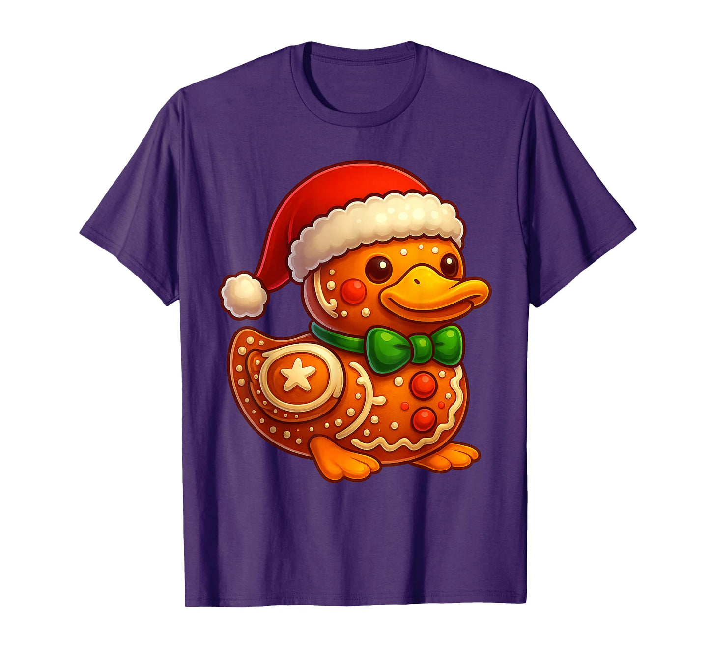 Funny Gingerbread Man Duck Christmas Tees Womens Mens Gifts T-Shirt