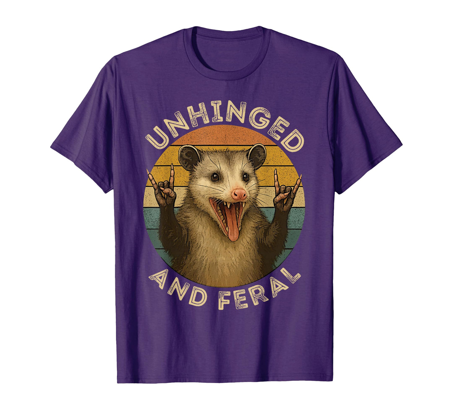 Unhinged And Feral Possum Trashy Vintage Funny T-Shirt