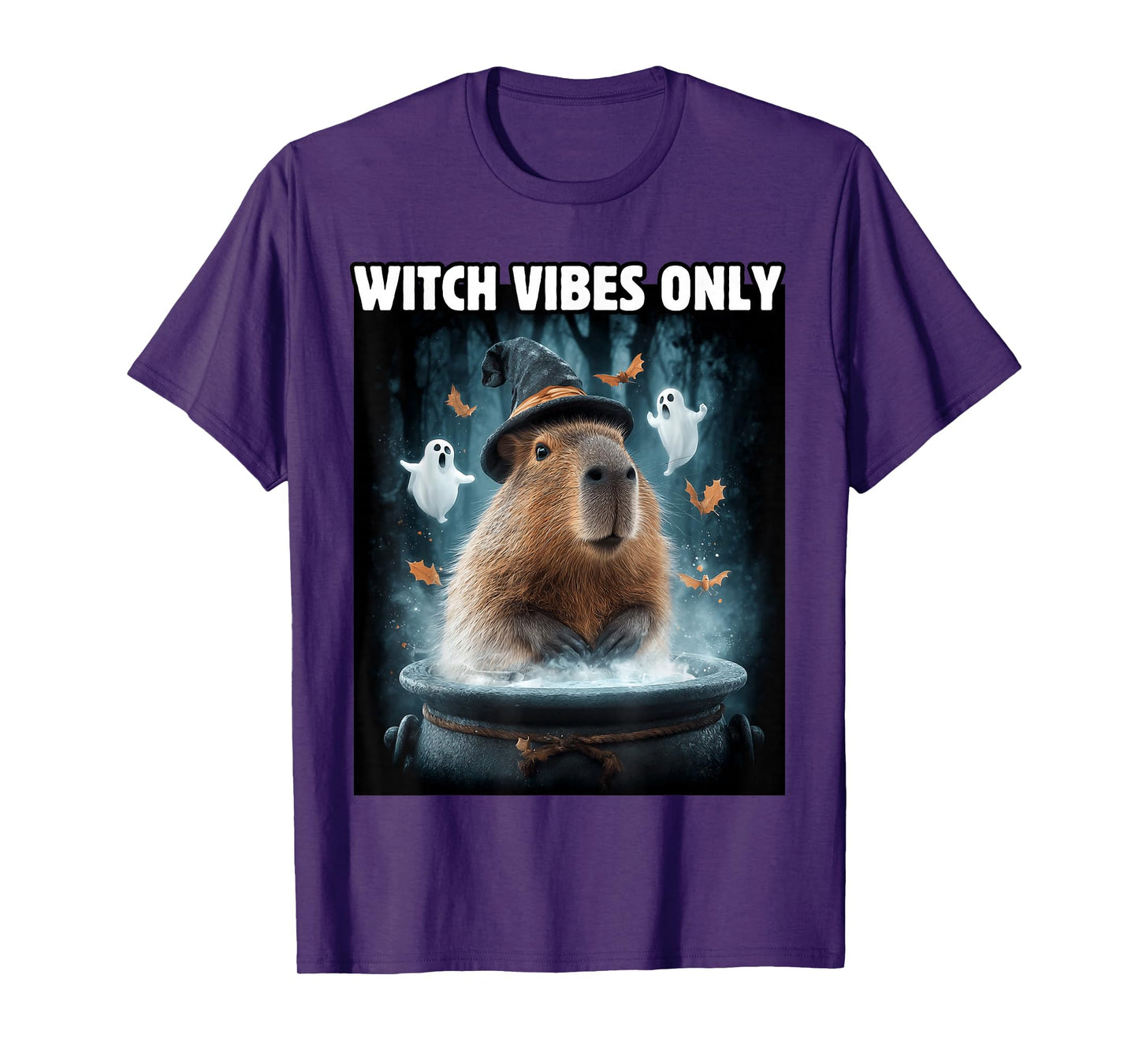Funny Halloween Witch Capybara T-Shirt