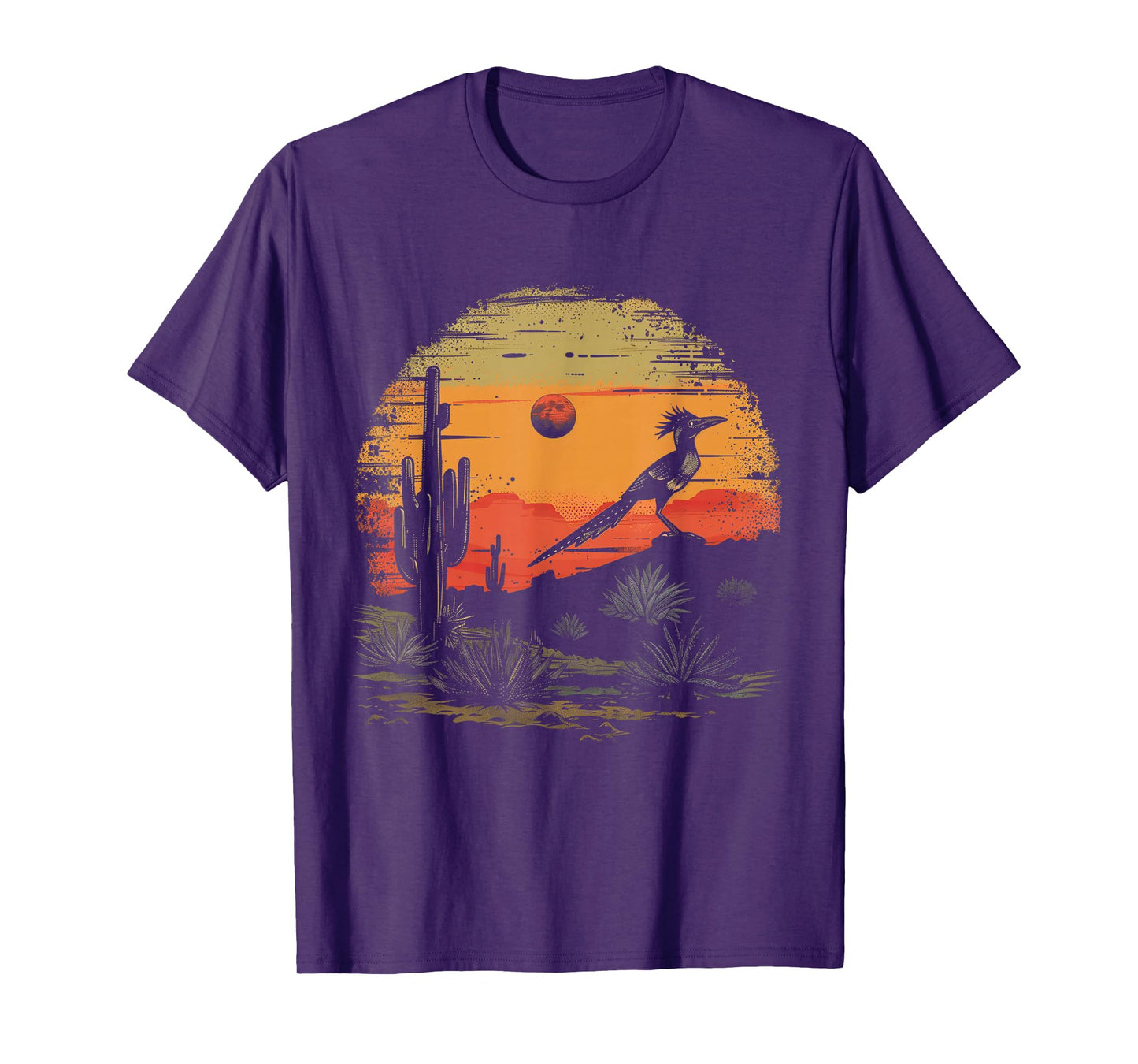 Roadrunner Bird Desert Landscape Cactus Arizona Texas Nevada T-Shirt