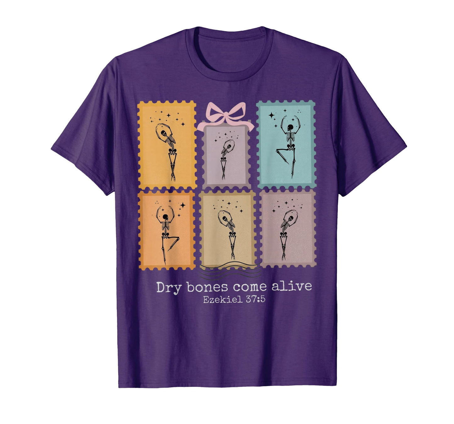 Retro Dry Bones Come Alive Ezekiel 37:5 Ballet Skeleton T-Shirt