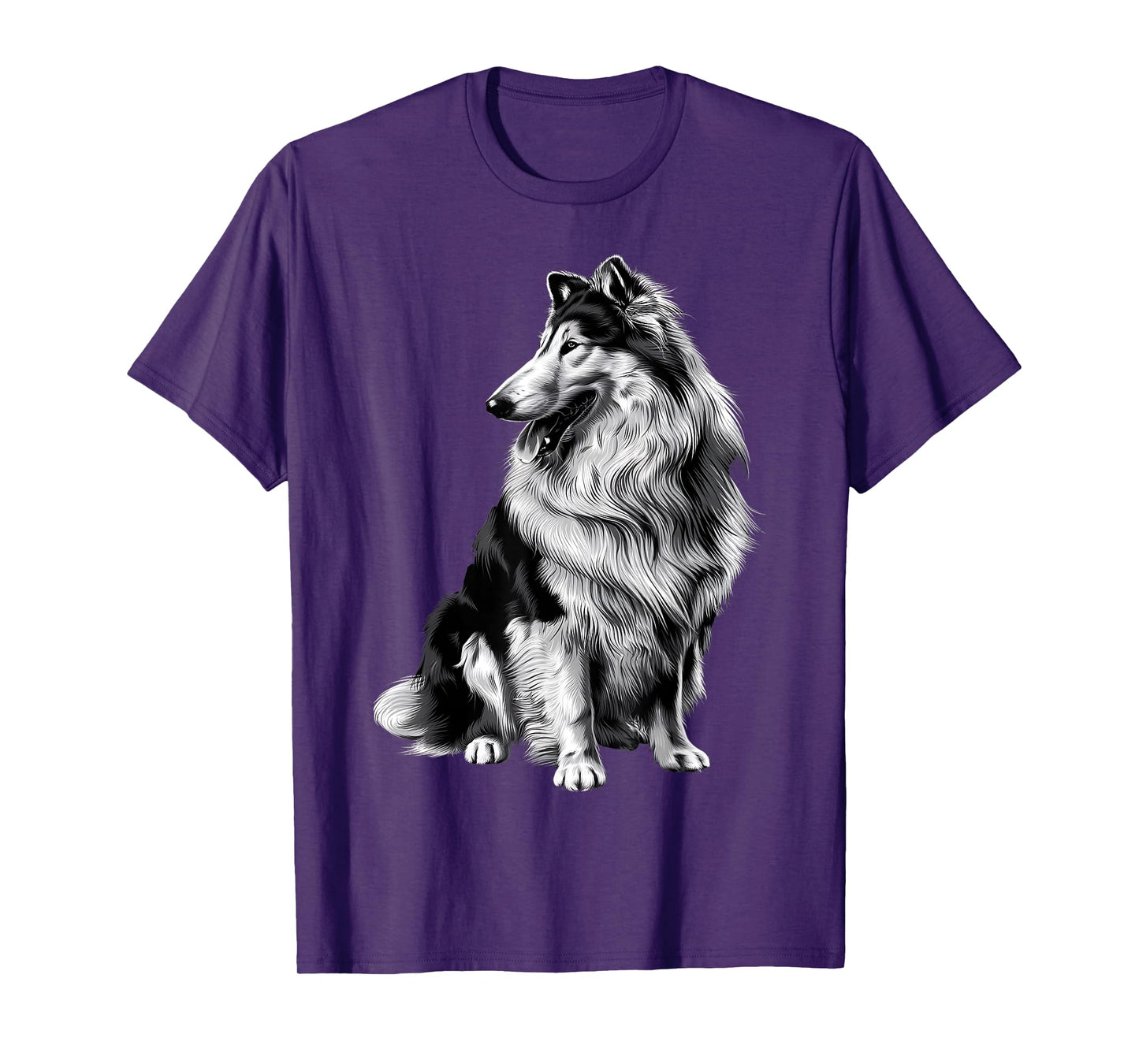 Cute Animal Paw Dog Mom Vintage Pet Lover Funny Rough Collie T-Shirt