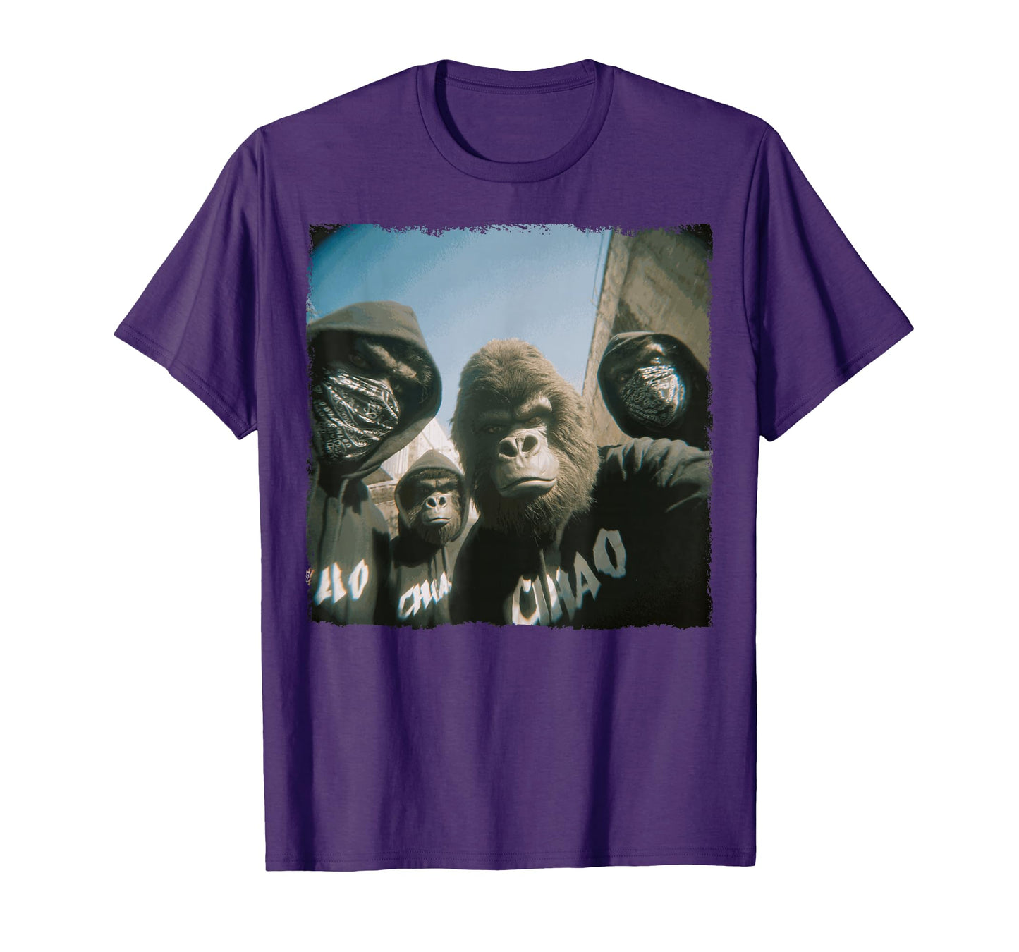 Funny Graphic Bigfoot Sasquatch Gangster Funny T-Shirt