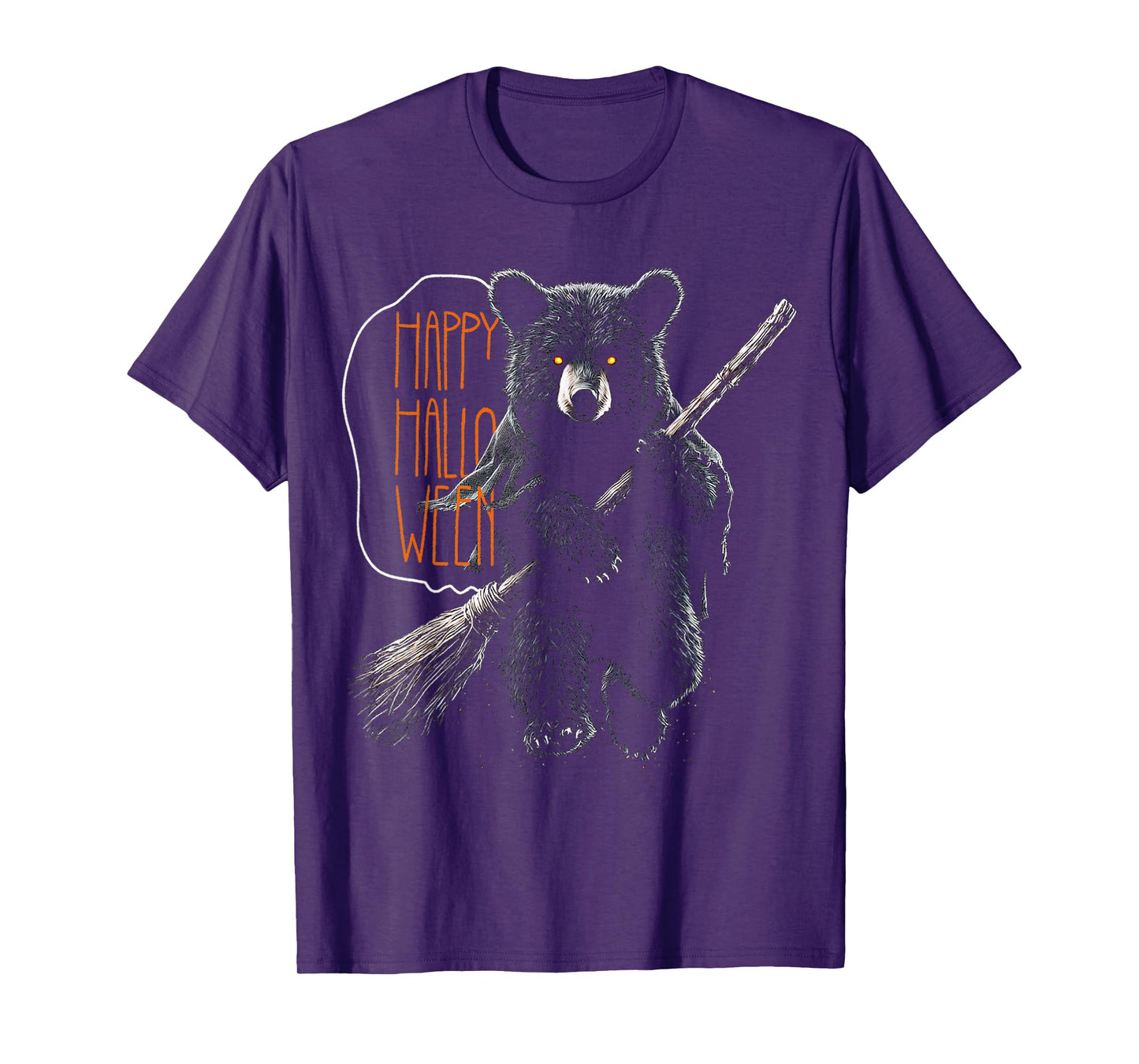Happy Halloween Bear Witch Animal Costume Fun T-Shirt