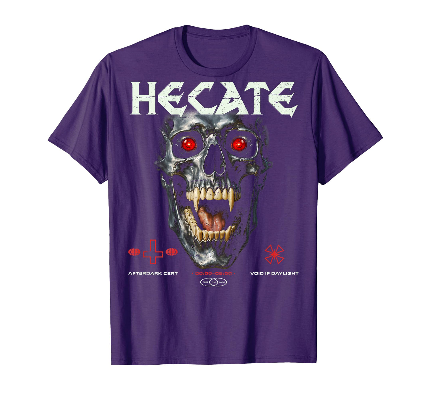 Skeleton Vampire Vintage Streetwear Urban Y2K Back Print T-Shirt