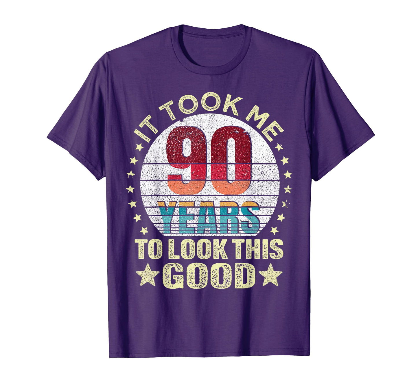 Vintage It Took Me 90 Years To Look This Good 90th Birthday T-Shirt