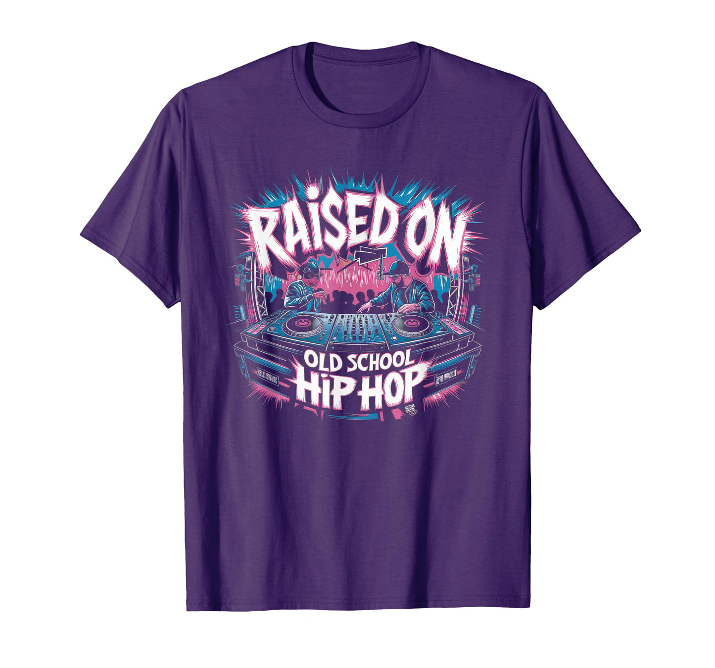 RAISED ON OLD SCHOOL Graffiti Rap HIP HOP Tshirt Cassette T-Shirt