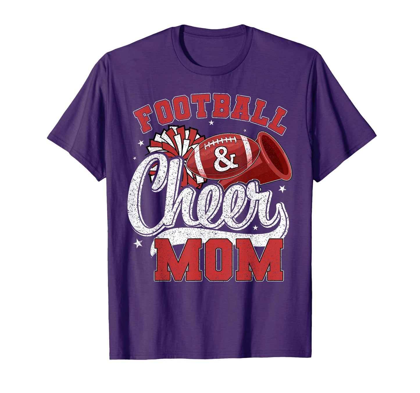 Football and Cheer Mom Vintage Cheerleader Family Matching T-Shirt