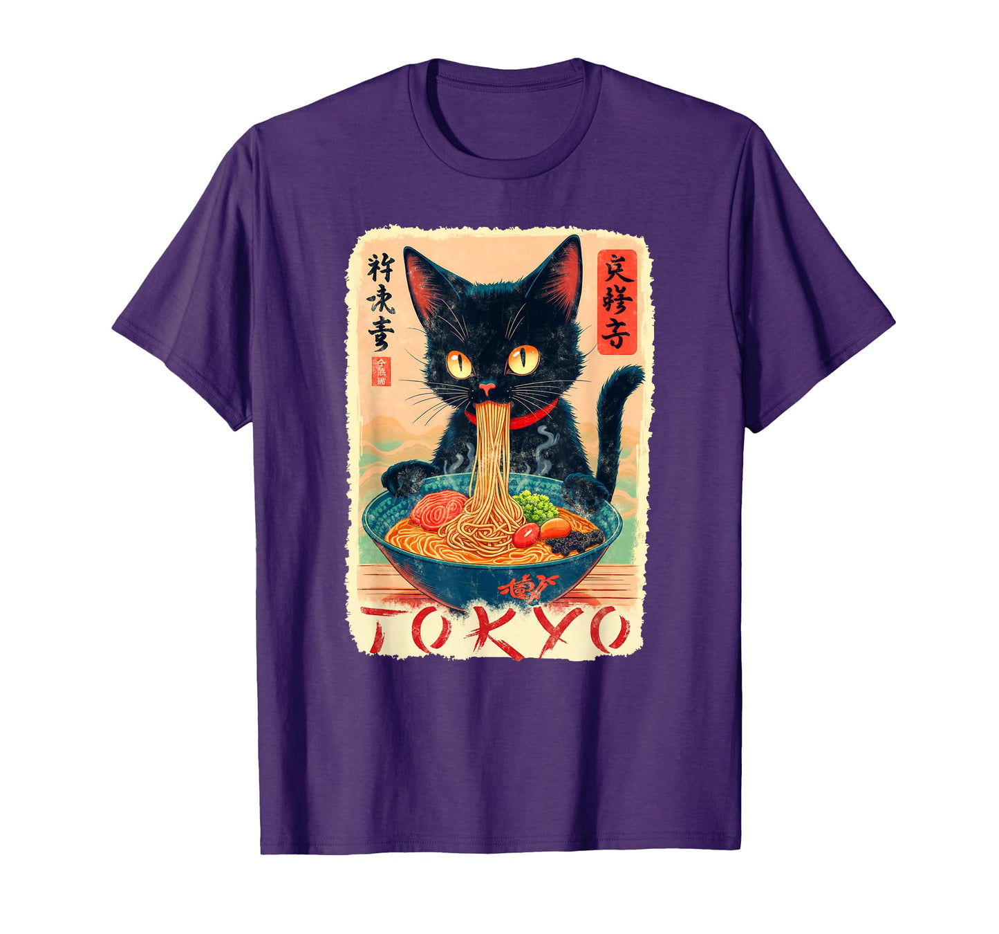 Tokyo cat Ramen Noodles Japanese Culture T-Shirt