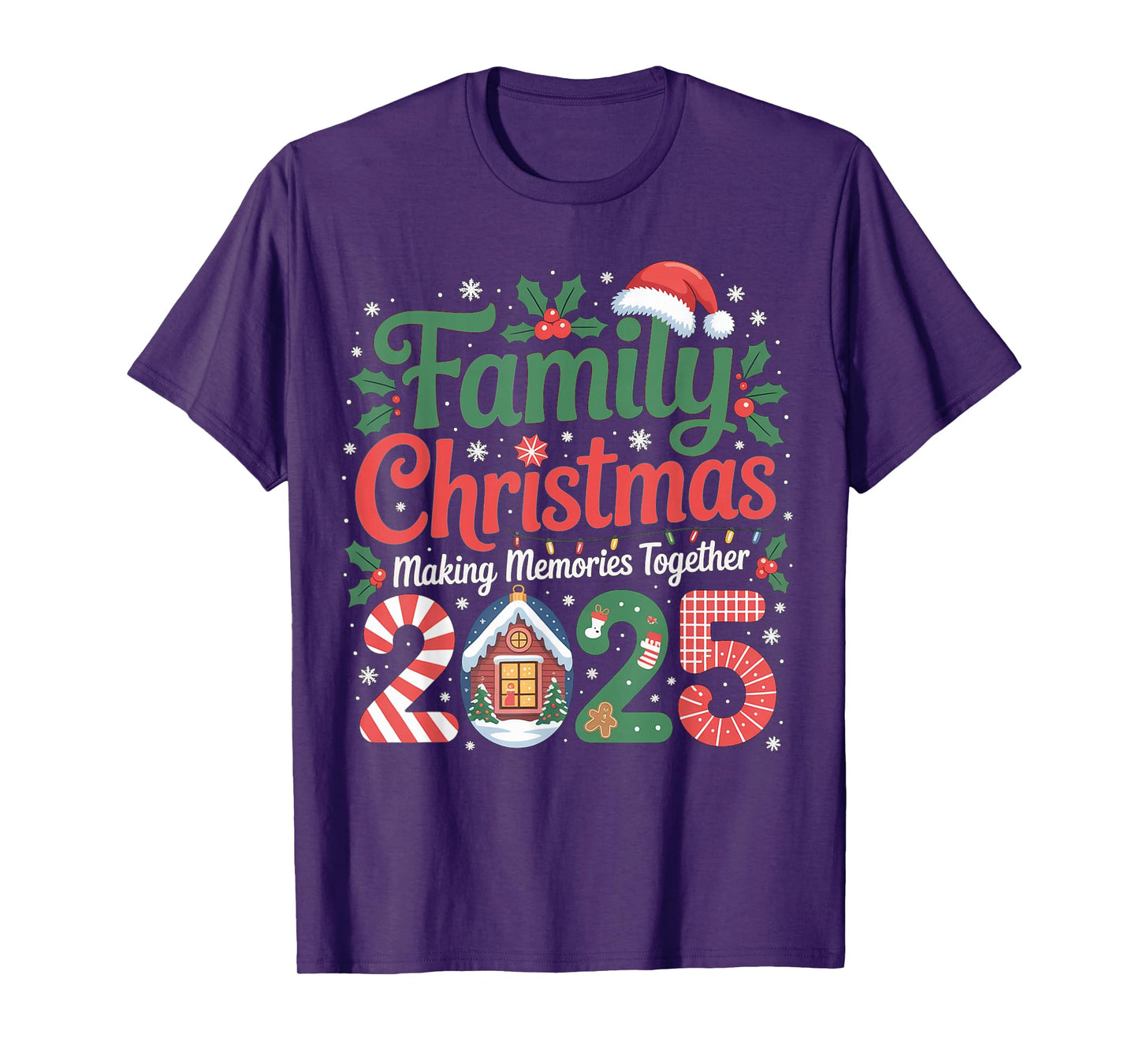 Funny Christmas Holiday 2025 Family Cute Santa Xmas Party T-Shirt