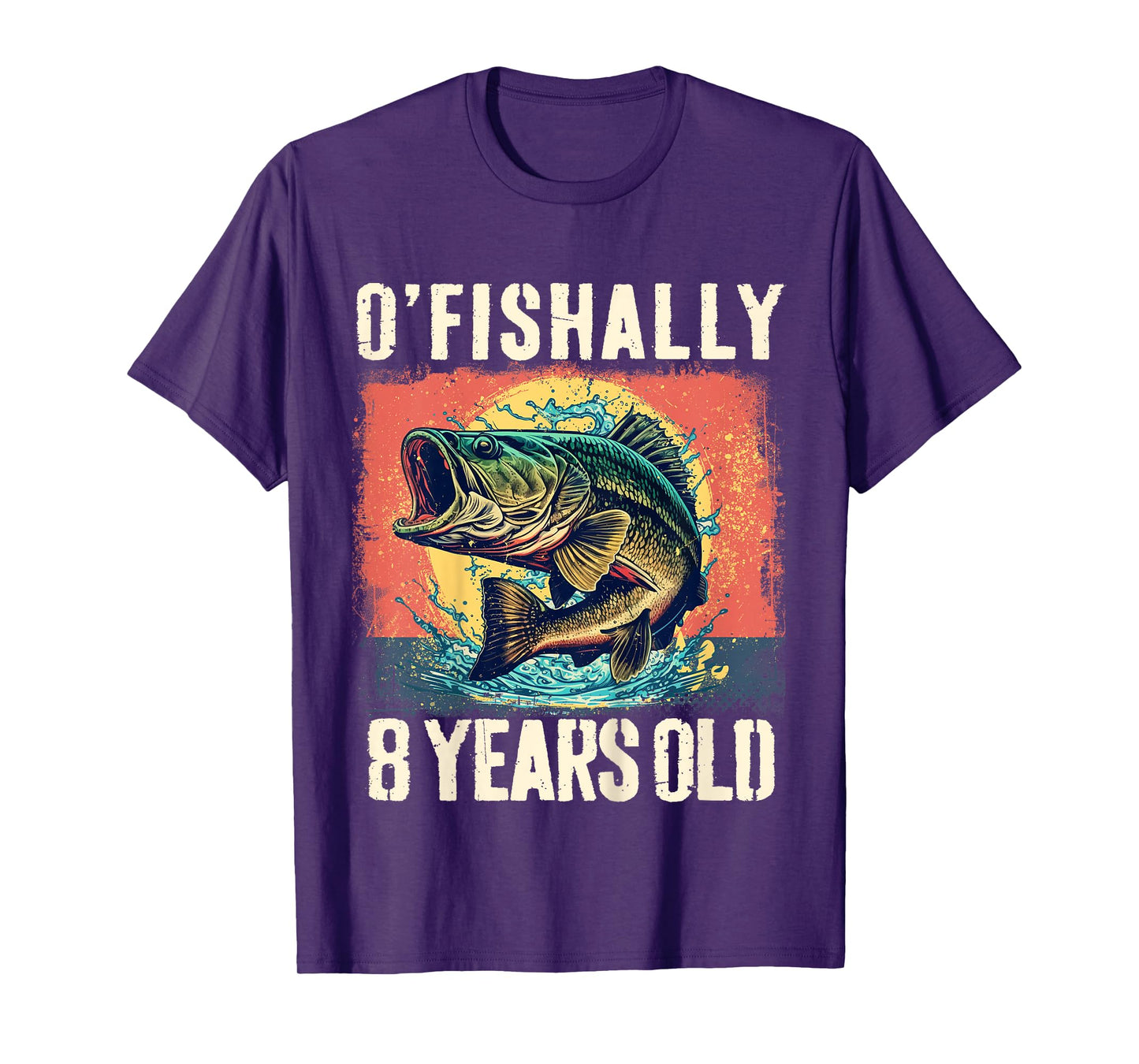 Ofishally 8 Years Old 2017 Fishing Fisherman 8th Birthday T-Shirt