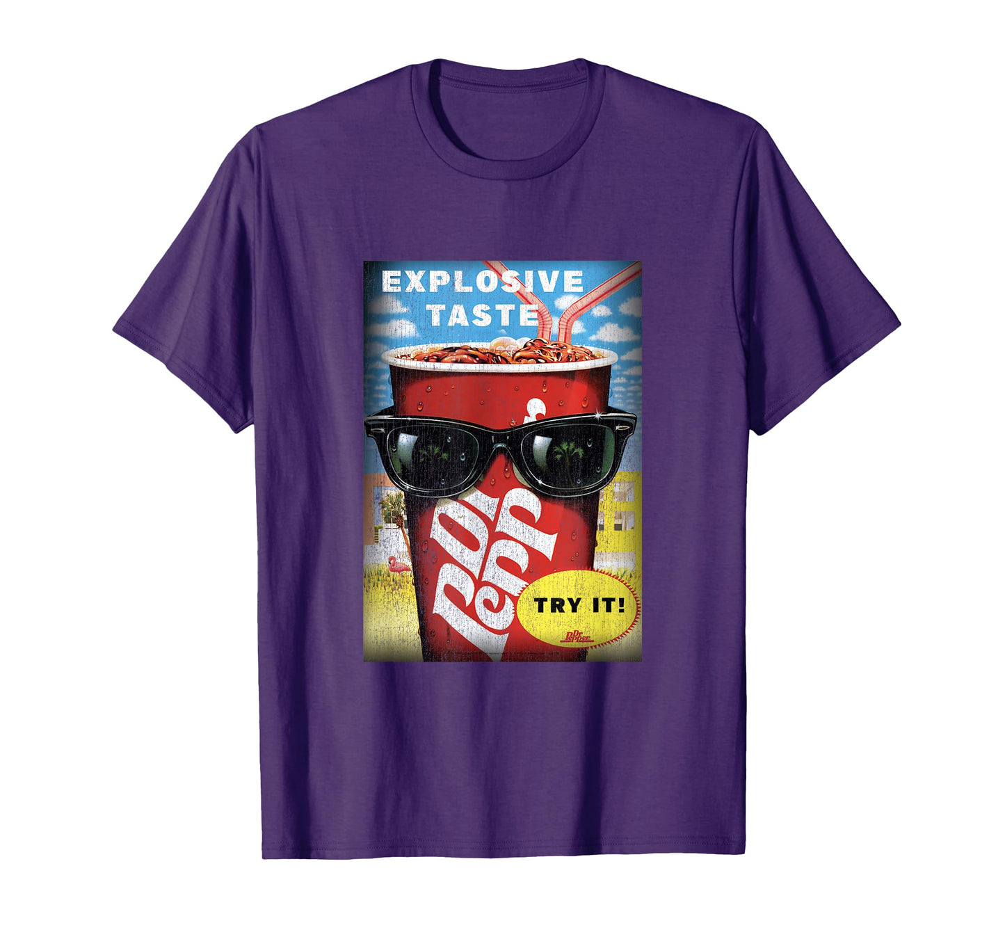 Dr. Pepper Explosive Taste Vintage Panel T-Shirt