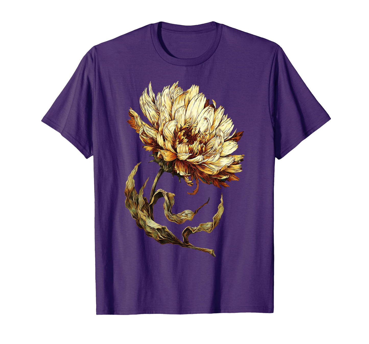 Calendula Marigold Vintage Botanical Herbal Plant Flower T-Shirt