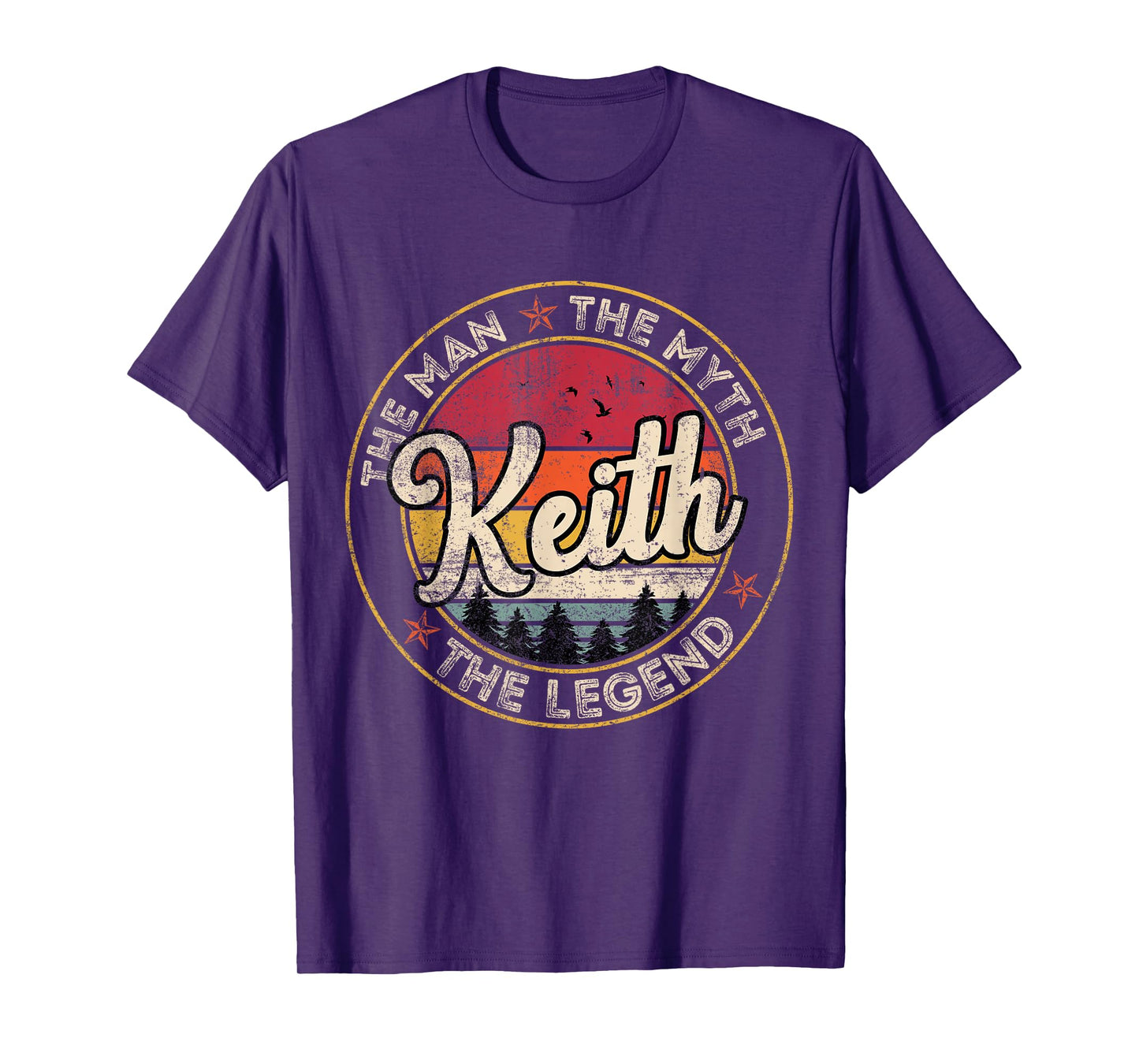 Keith The Man The Myth The Legend Personalized Name T-Shirt