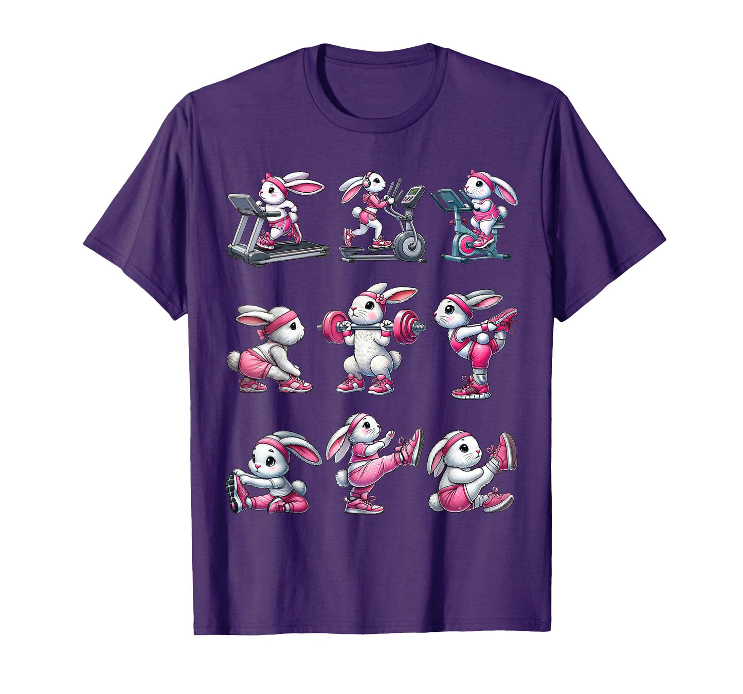 Easter Bunny Fitness Collection Gym Workout Weightlifting T-Shirt