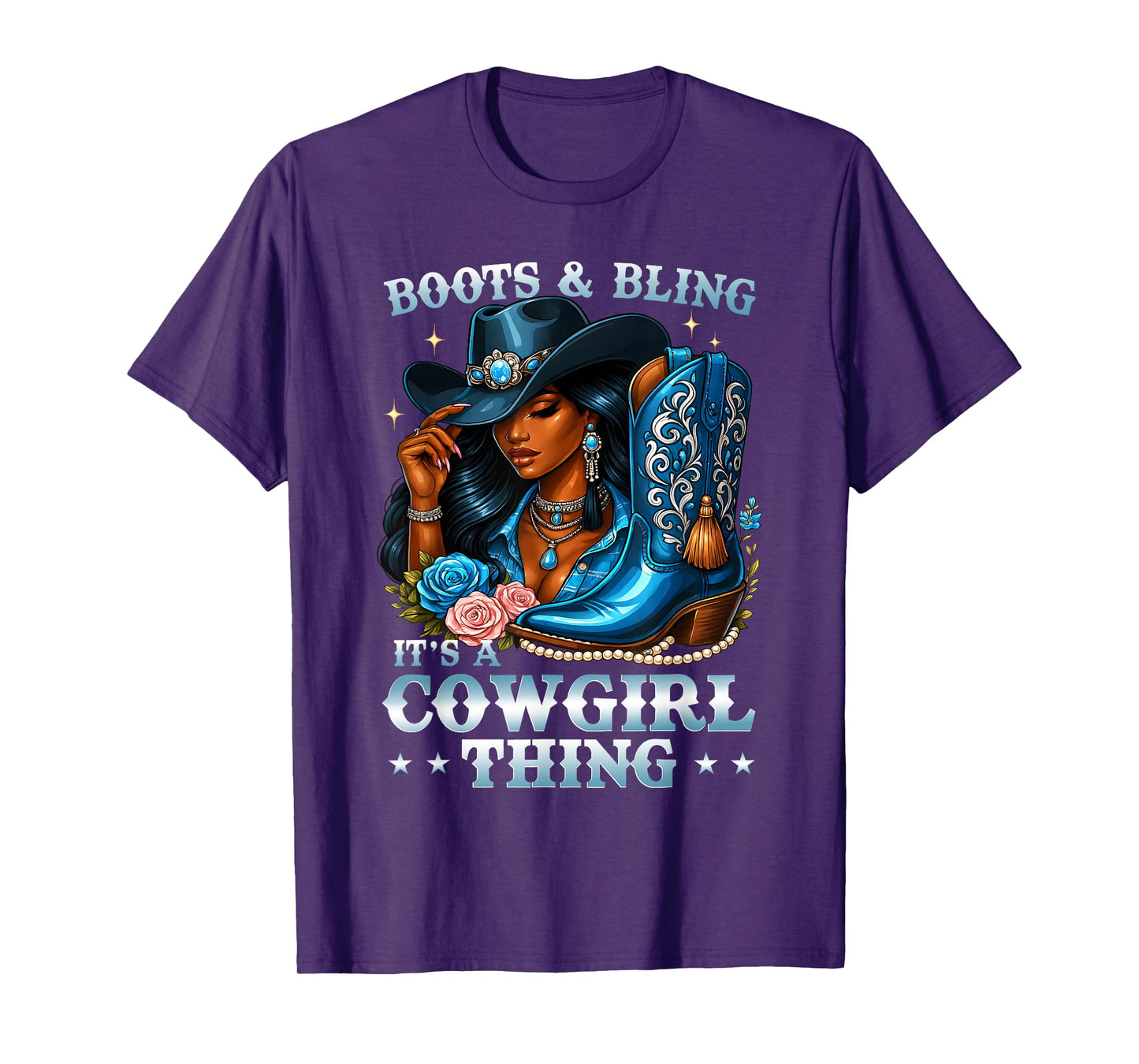Boots and Bling Its A Cowgirl Thing Rodeo Country Girls T-Shirt