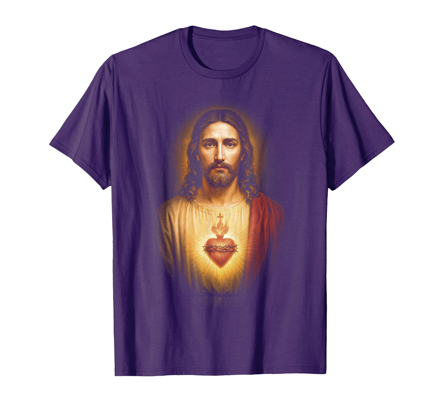 Sacred Heart of Jesus Devotional Art Christian Faith Bible T-Shirt