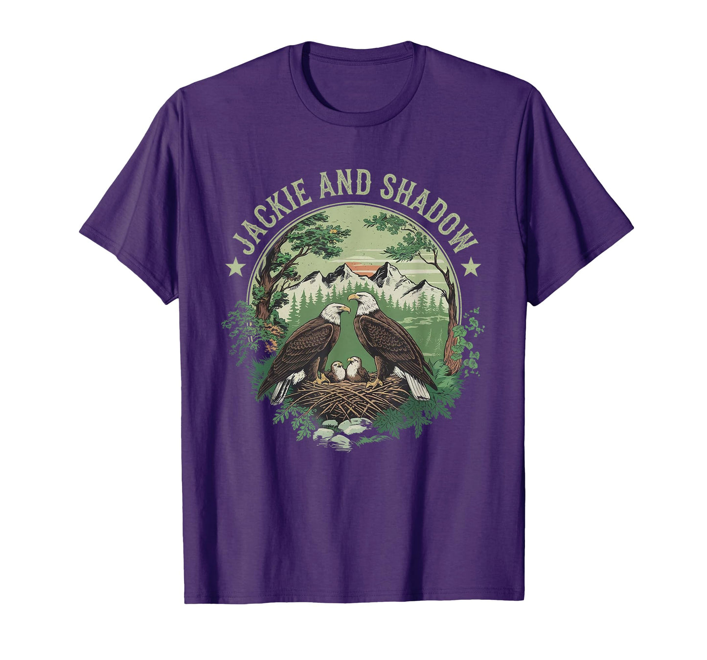 Vintage Jackie And Shadow Bald Eagle Family Nature Lovers T-Shirt