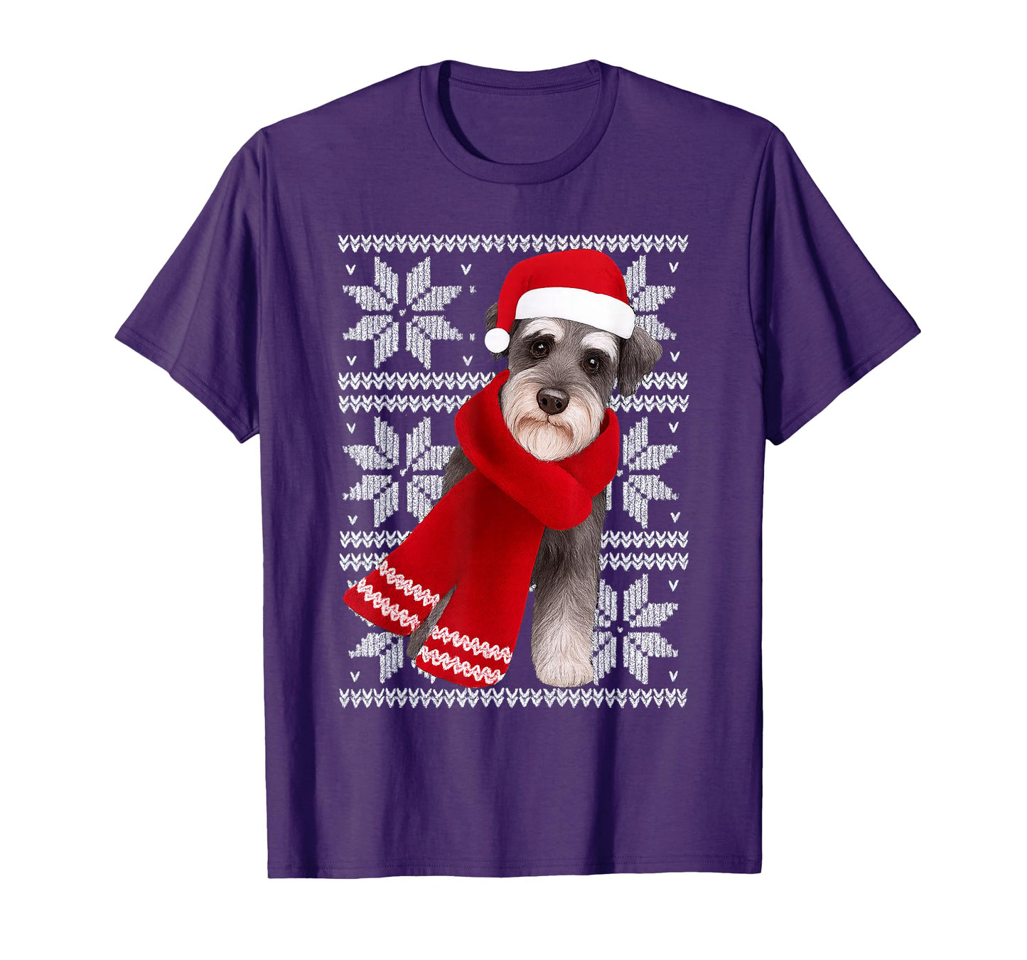 Schnauzer Ugly Christmas Holiday Dog Lover T-Shirt