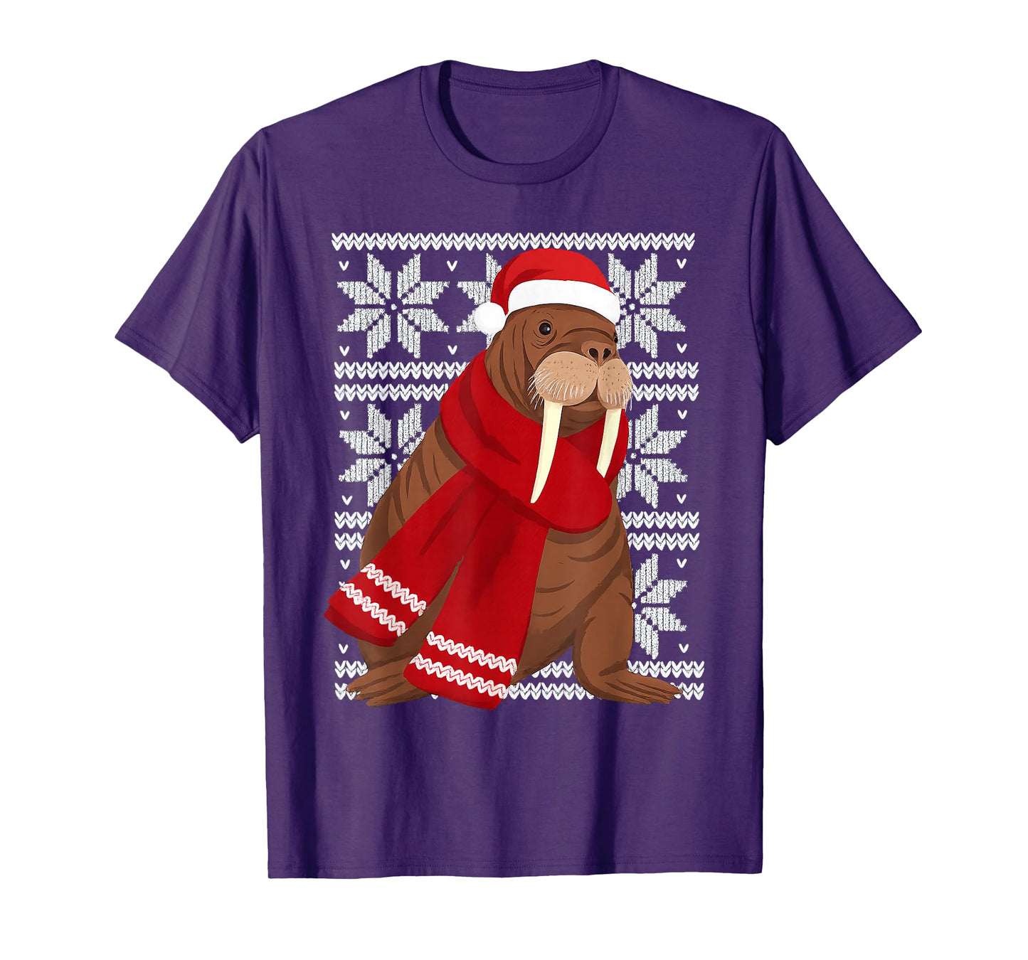Walrus Ugly Christmas Holiday Animal Lover T-Shirt