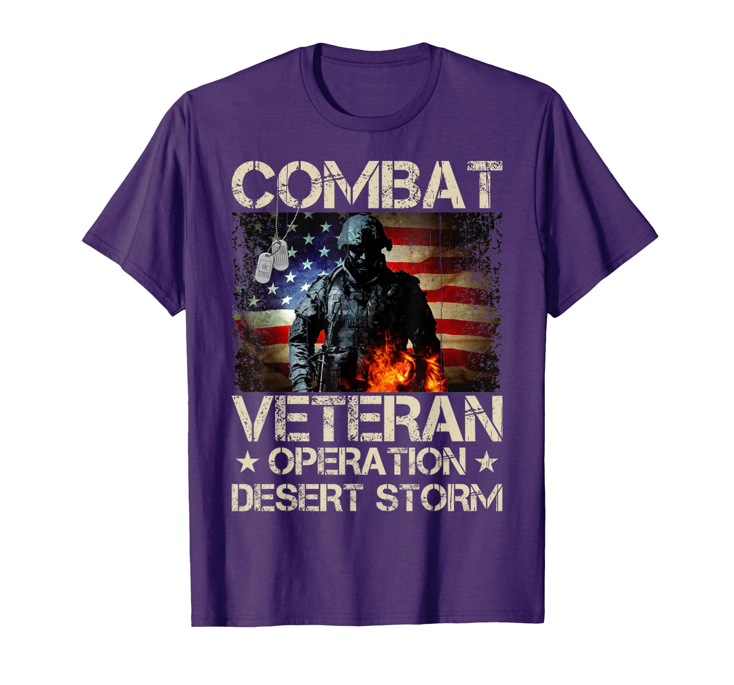 A Veteran USA Flag Combat Operation Desert Storm T-Shirt