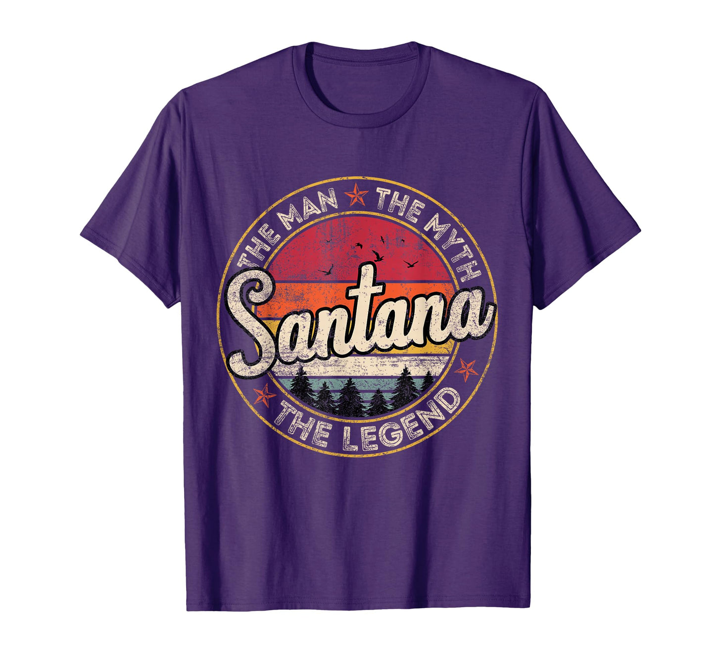 Santana The Man The Myth The Legend Personalized Name T-Shirt
