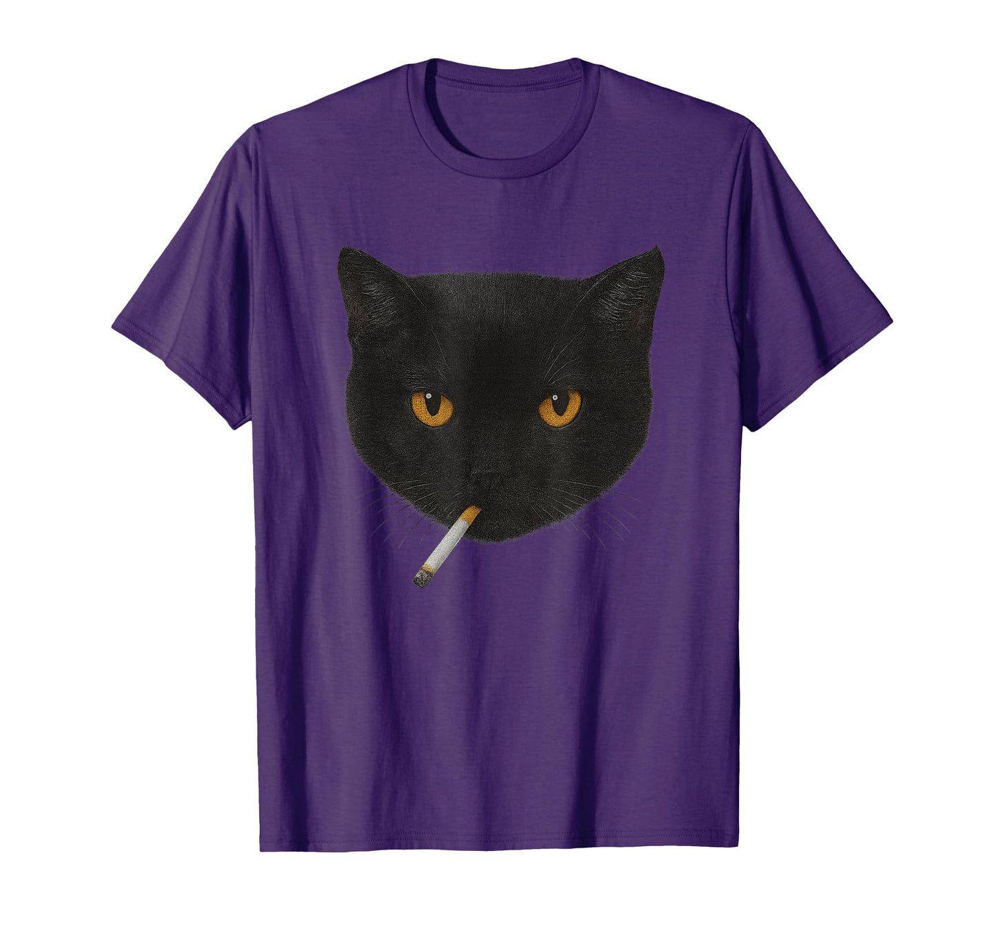Smoking Cat Y2K Vintage Black Cat Retro 90s Grunge Aesthetic T-Shirt