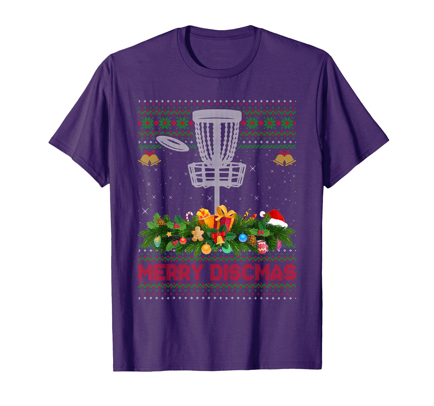 Disc Golf Christmas Pajamas Ugly Xmas Sweaters Merry Discmas T-Shirt