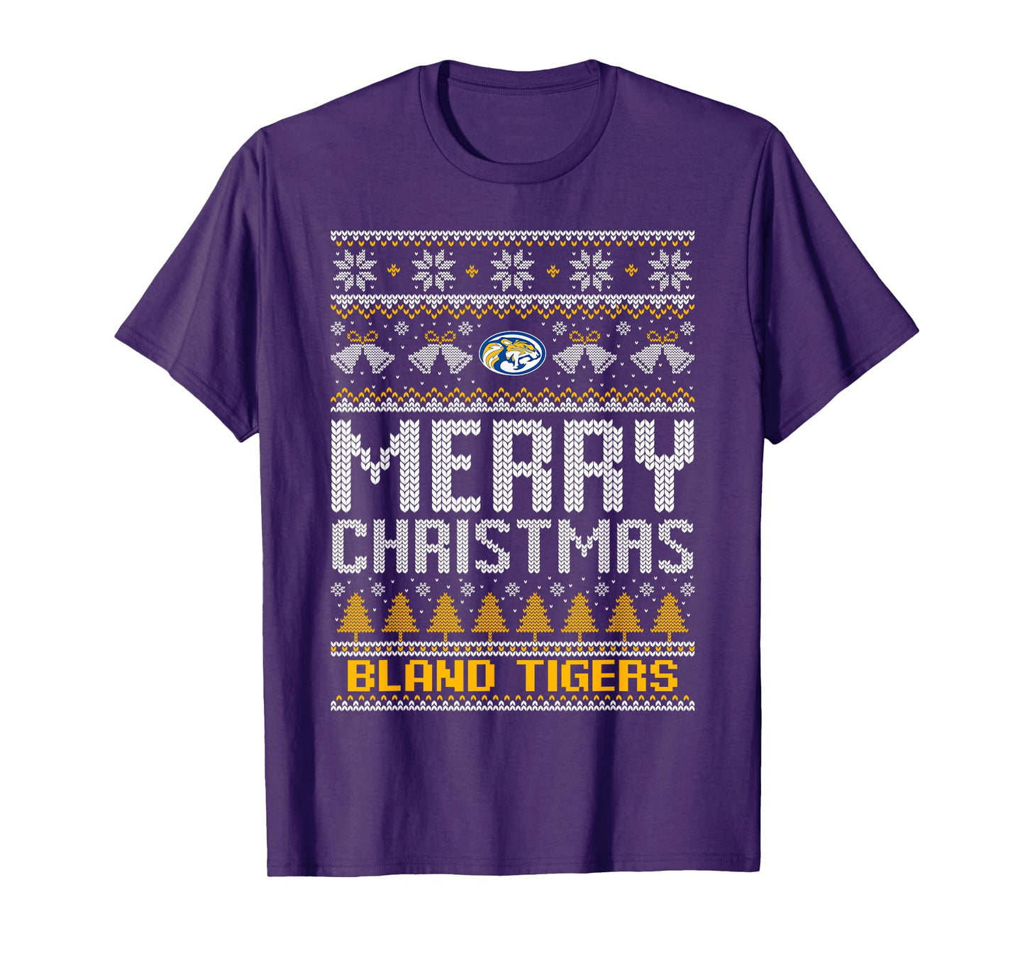 Bland Tigers Logo Merry Christmas Ugly Sweater HS T-Shirt