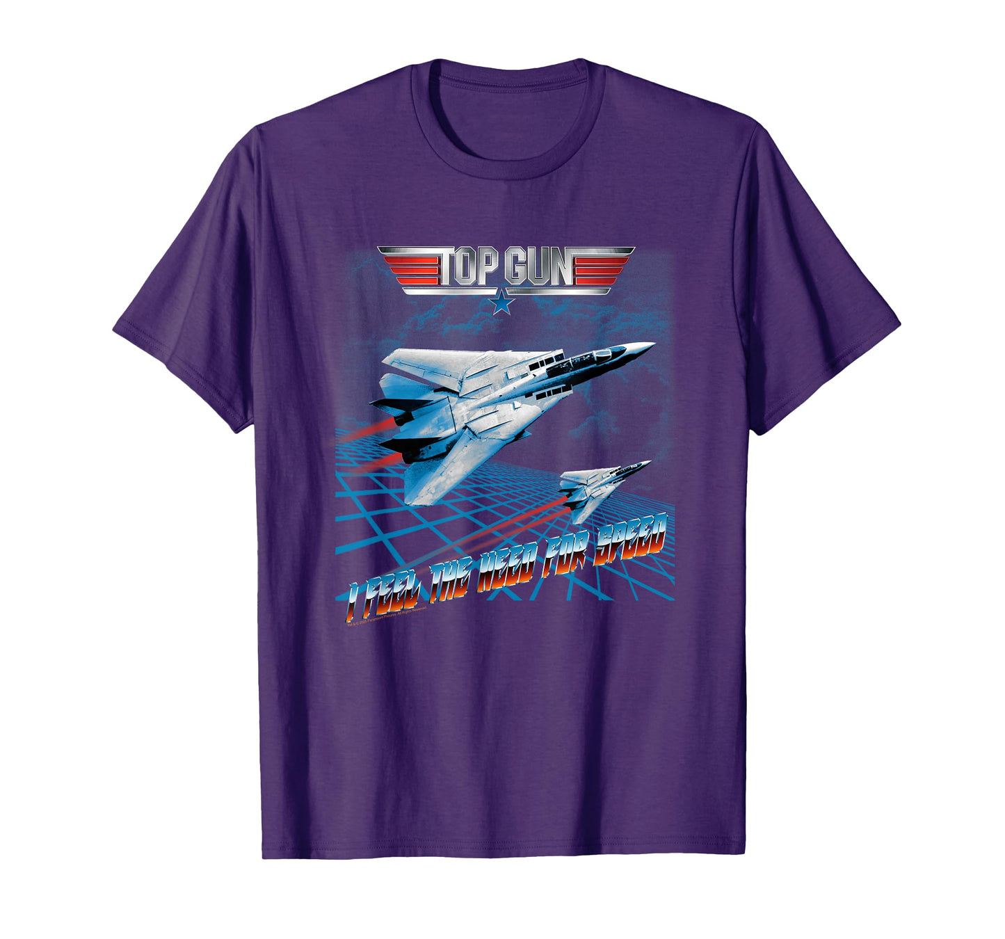 Top Gun Retro Chrome The Need for Speed Action Movie T-Shirt
