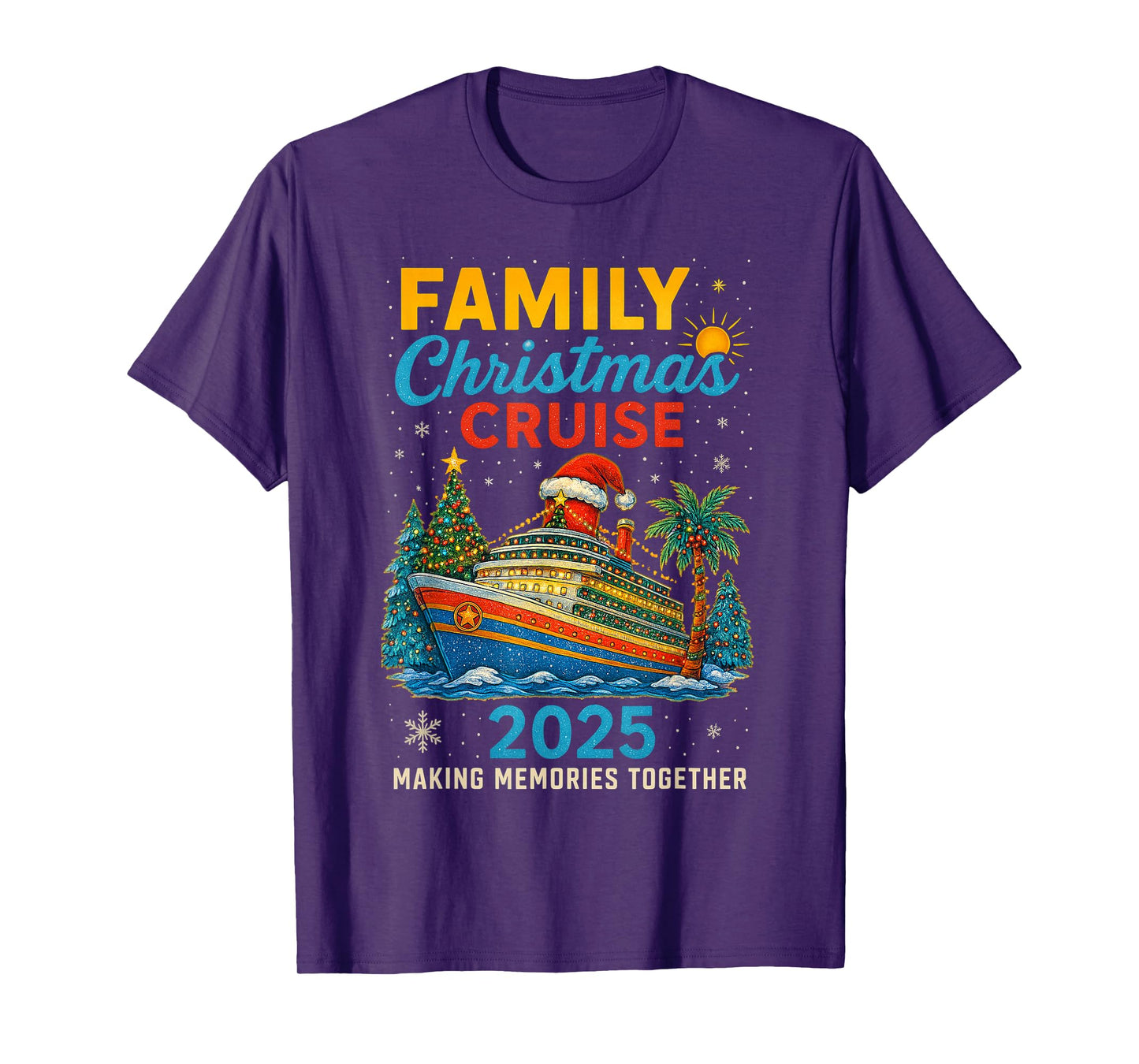 Family Christmas Cruise 2025 Matching Family Cruise Holiday T-Shirt