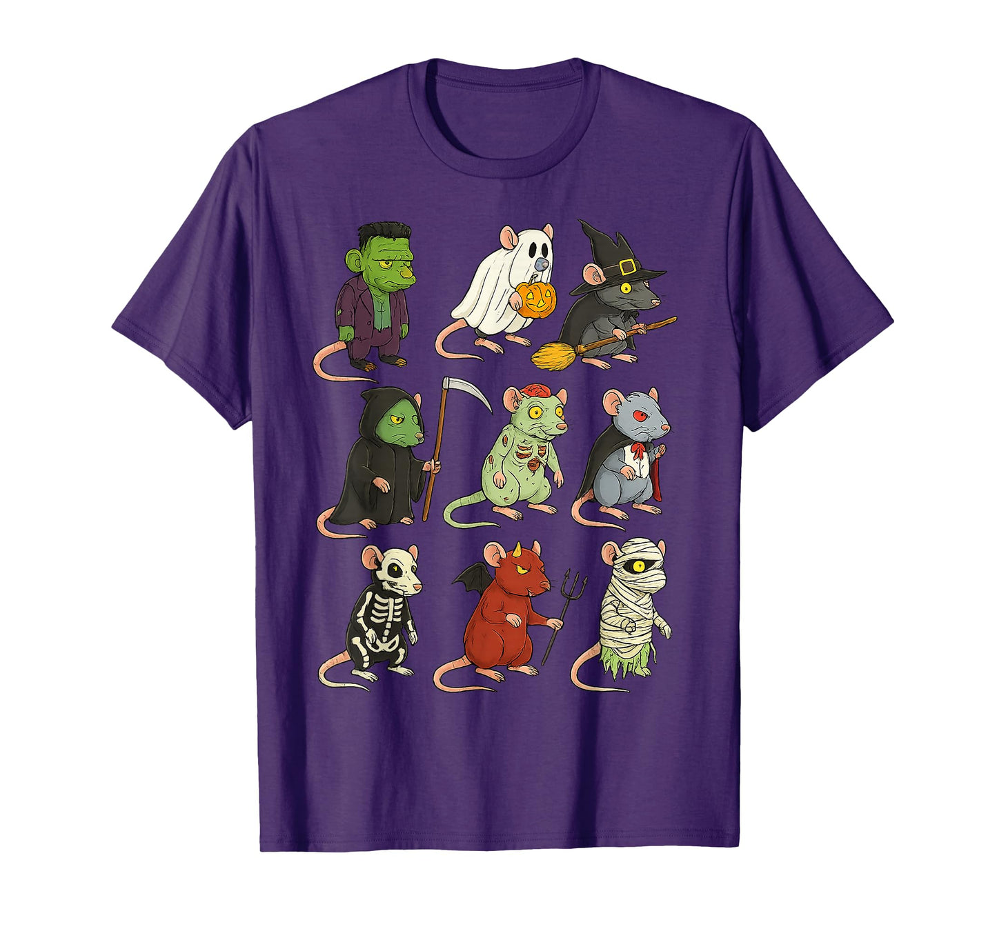 Rat Spooky Witch Boo Zombie Halloween for Boys Girls Party T-Shirt