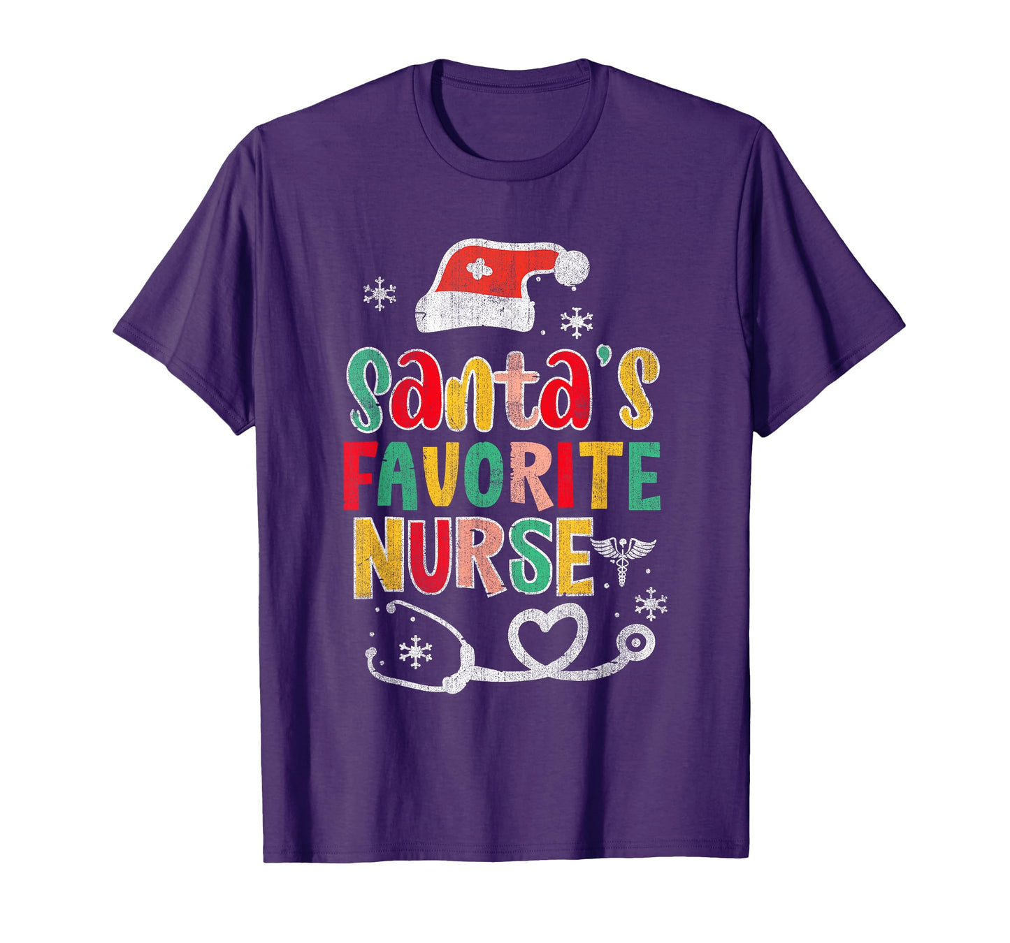 Santa's Favorite Nurse Christmas for Women T-Shirt