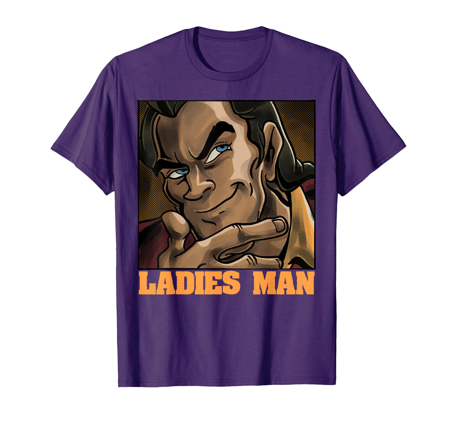 Disney Beauty And Beast Gaston Ladies Man Portrait T-Shirt