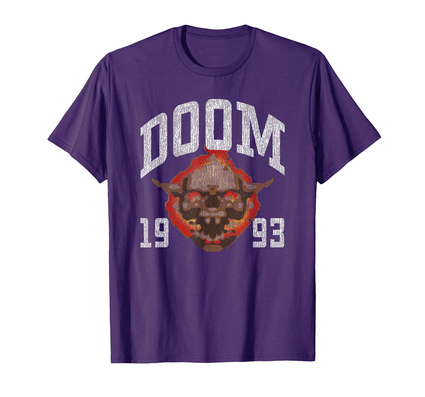 DOOM 1993 Lost Soul Pixelated Skull Retro Video Game T-Shirt