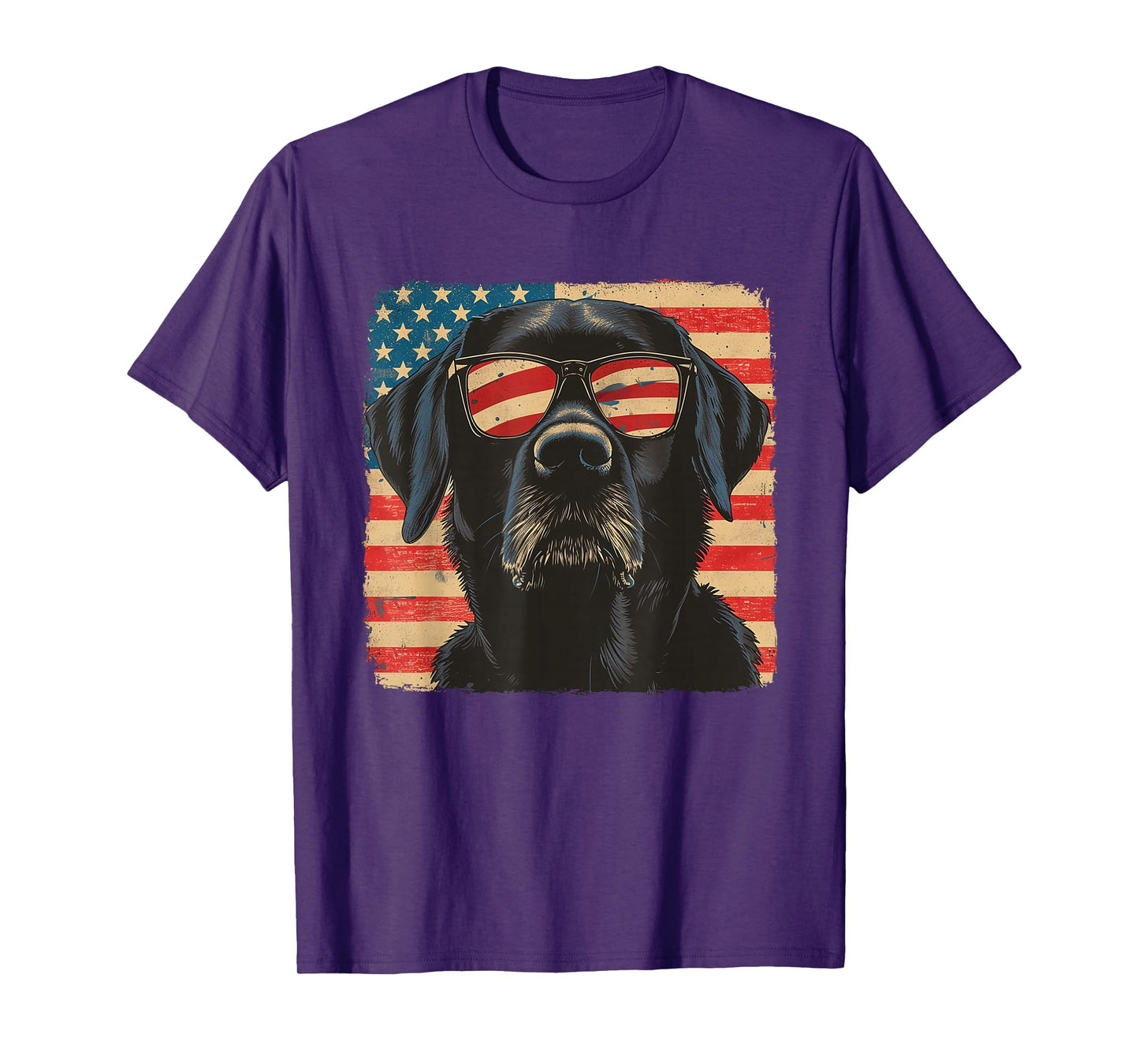 USA Patriot 4th of July Labrador Retriever Dog Women Men T-Shirt