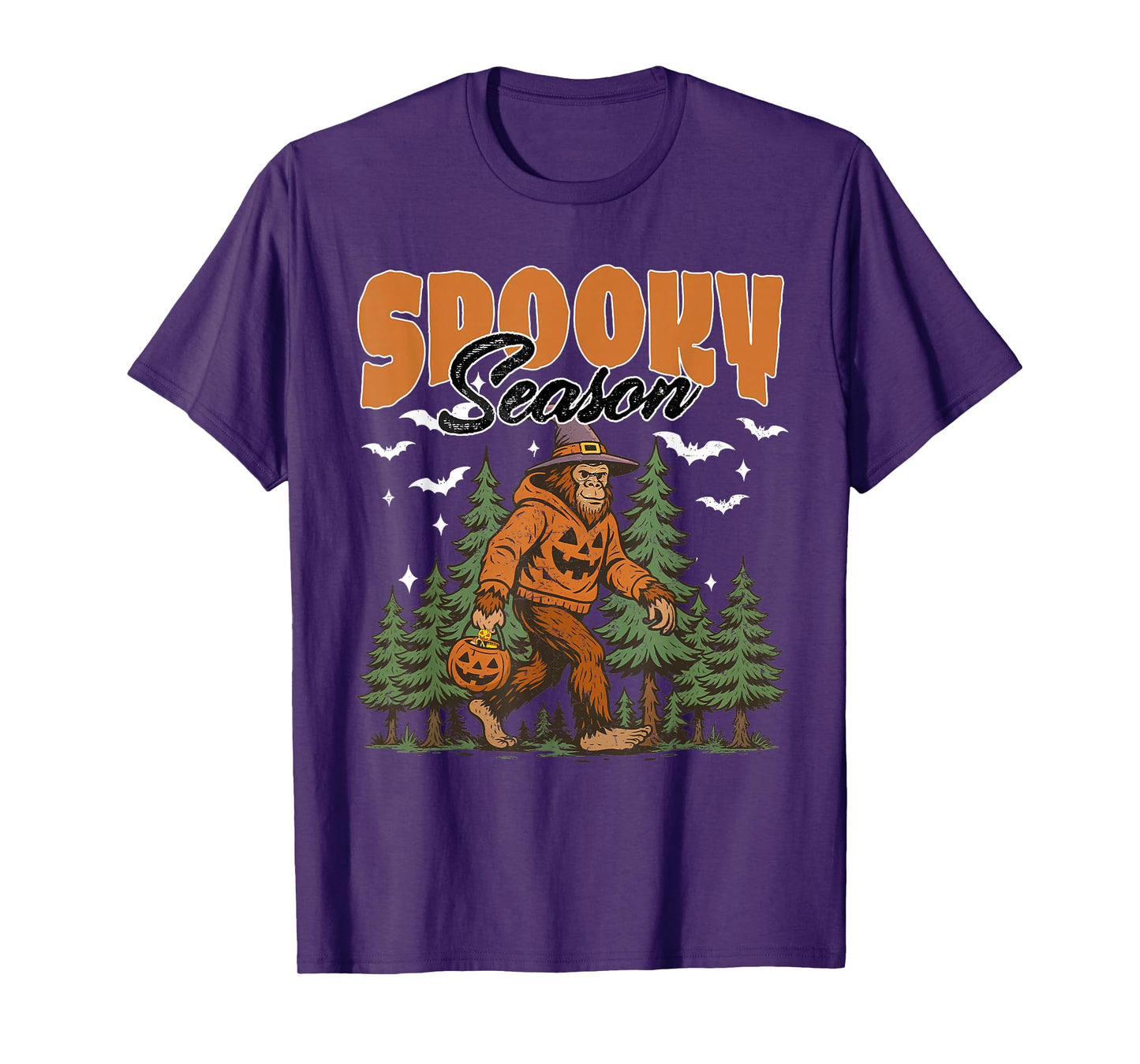 Funny Sasquatch Halloween Costume Men Women Spooky Season T-Shirt