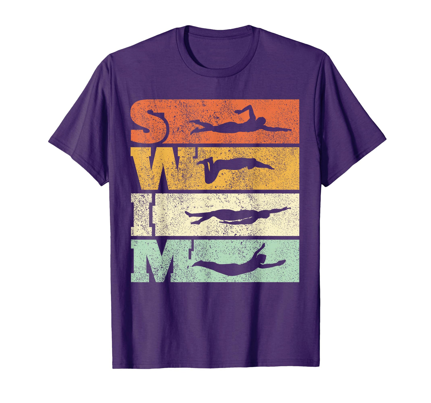 Swimming SWIM Strokes Vintage Swimmer T-Shirt