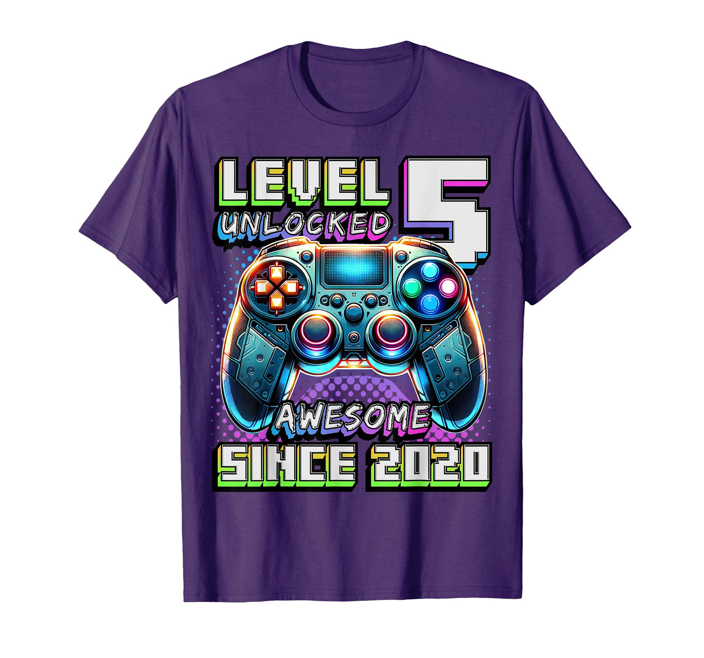 5th Birthday Boy Level 5 Gamer 5 Year Video Game Party T-Shirt